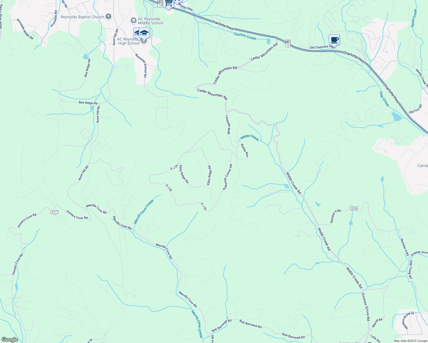 map of restaurants, bars, coffee shops, grocery stores, and more near 72 Pinkerton Corner in Fairview