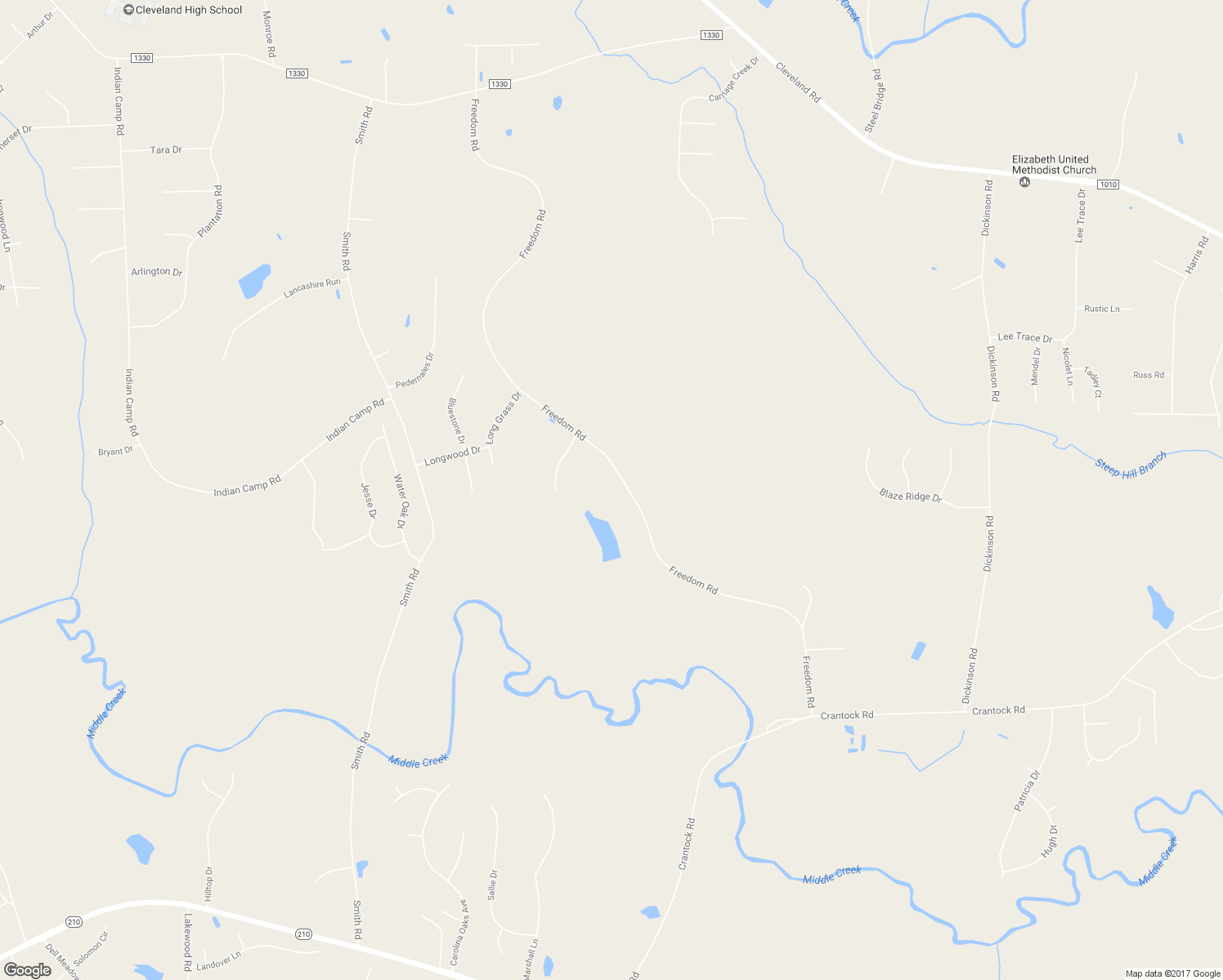 map of restaurants, bars, coffee shops, grocery stores, and more near 889 Freedom Road in Smithfield