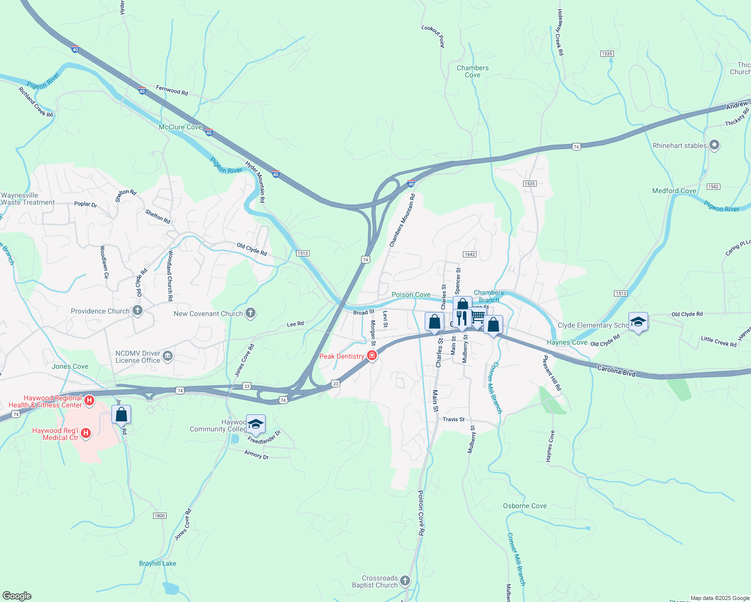 Chambers Mountain Road, Clyde NC Walk Score