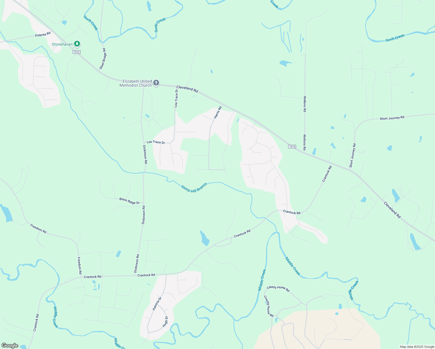 map of restaurants, bars, coffee shops, grocery stores, and more near 510 Alexander Lane in Smithfield