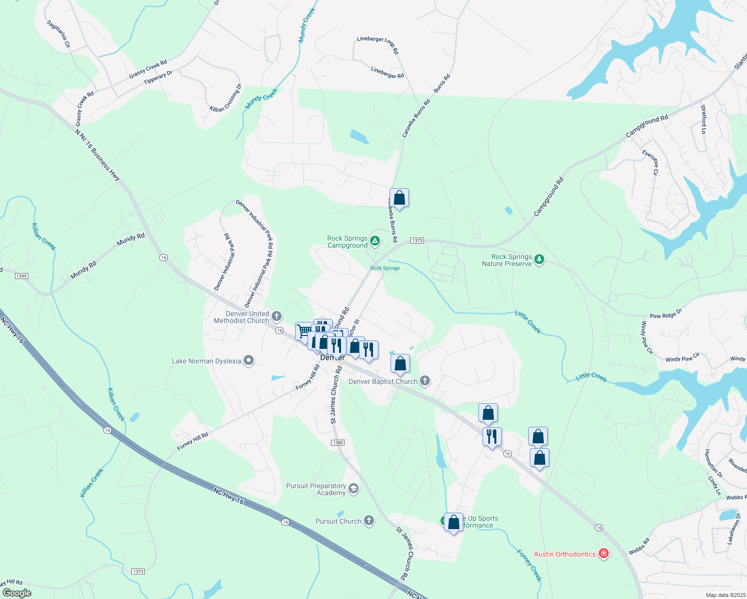 map of restaurants, bars, coffee shops, grocery stores, and more near 4014 Will Proctor Street in Denver