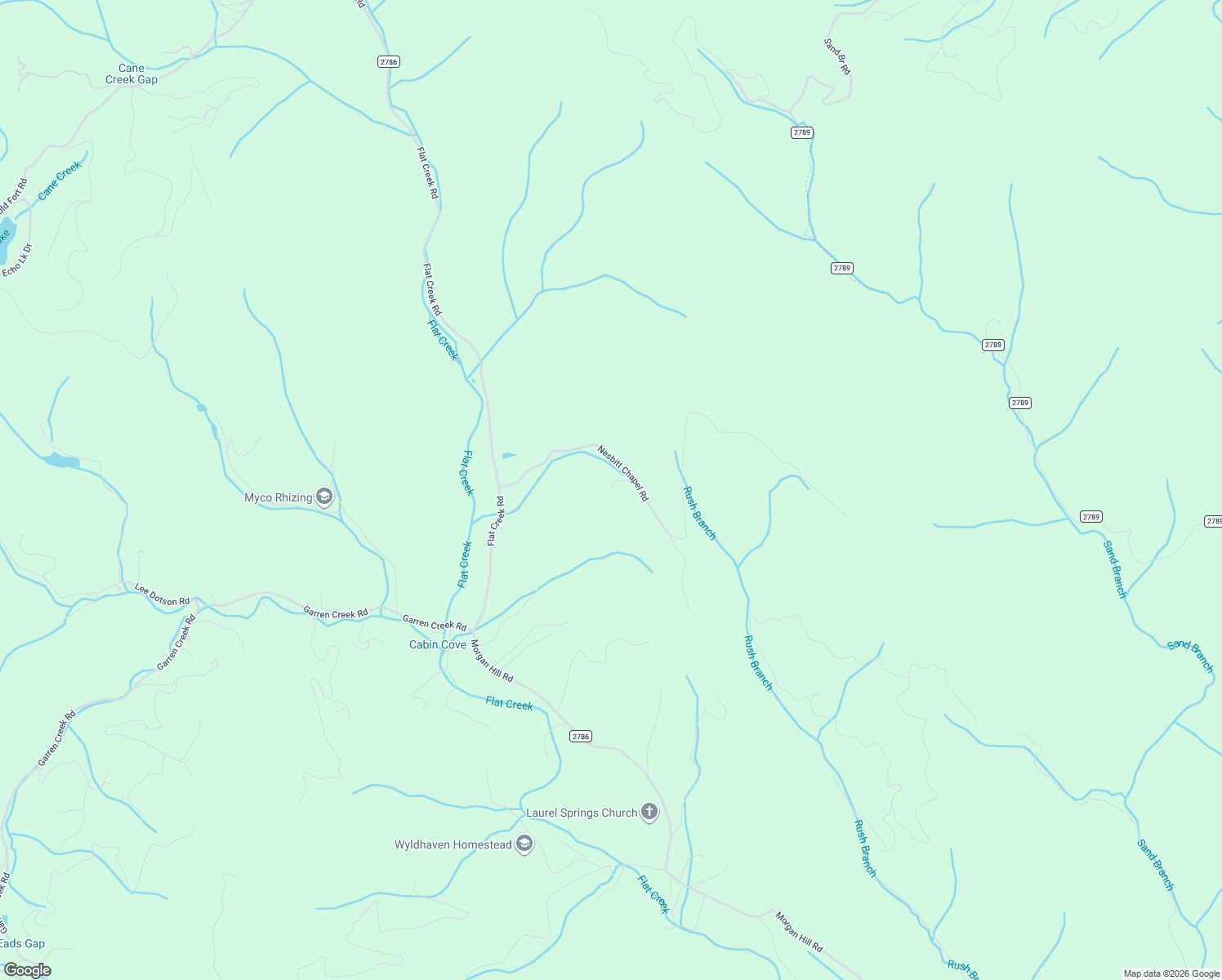 map of restaurants, bars, coffee shops, grocery stores, and more near 206 Nesbitt Chapel Road in Fairview