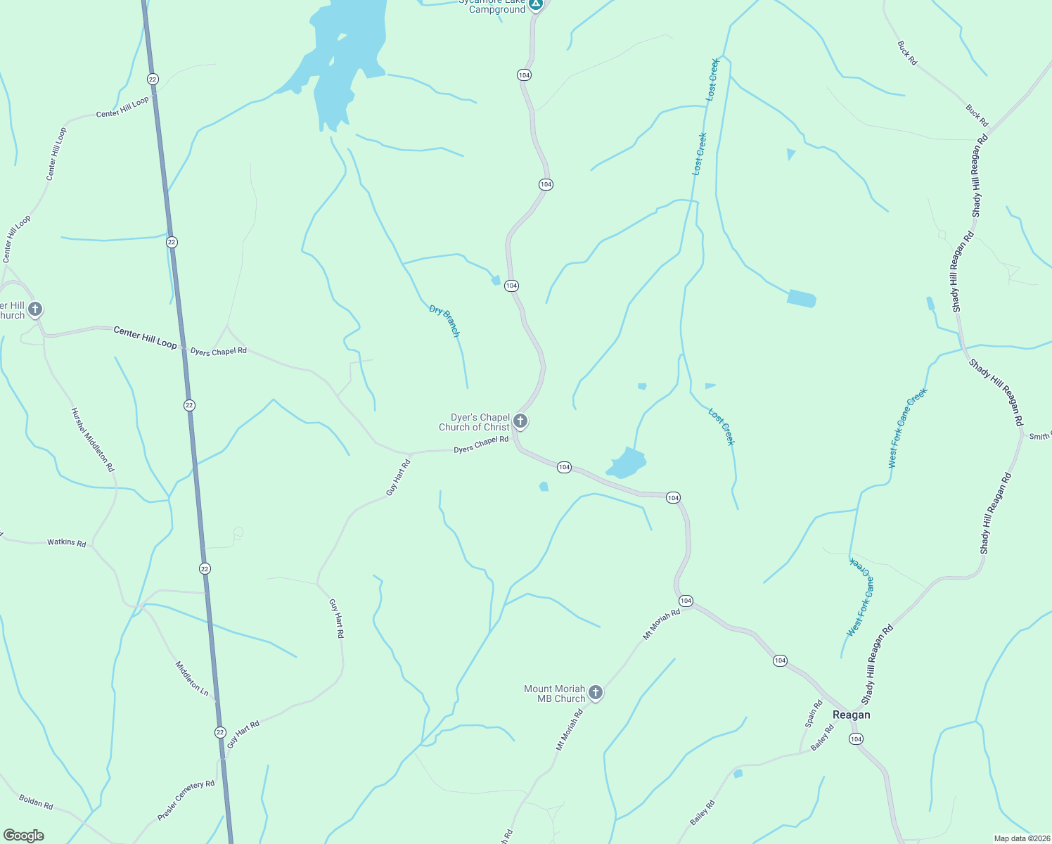 map of restaurants, bars, coffee shops, grocery stores, and more near 26005 Hwy 104 S in Lexington