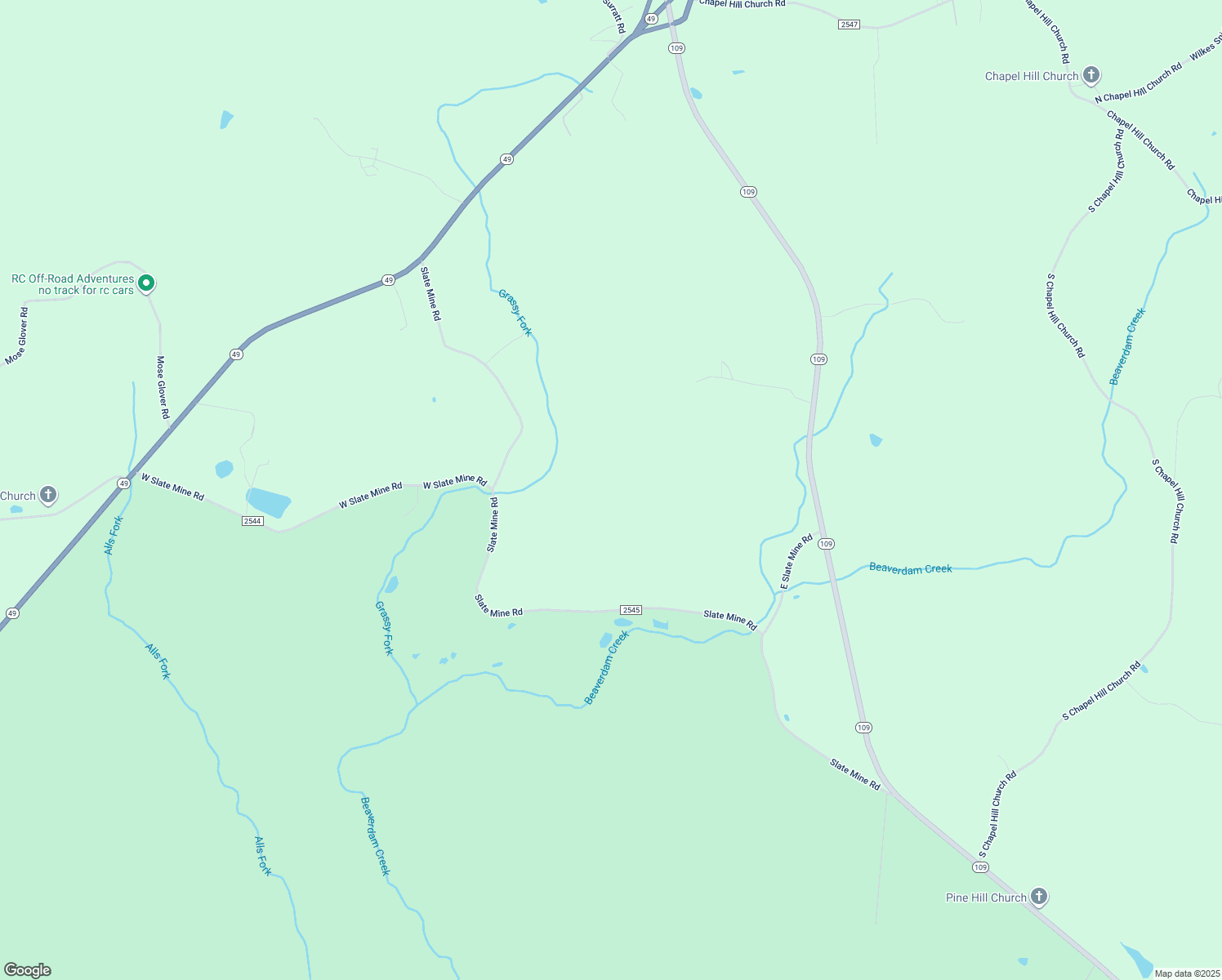 map of restaurants, bars, coffee shops, grocery stores, and more near 2117 Slate Mine Road in New London