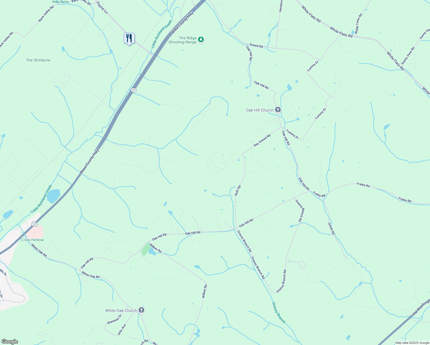 map of restaurants, bars, coffee shops, grocery stores, and more near 786 Ray Sneed Rd in Dayton