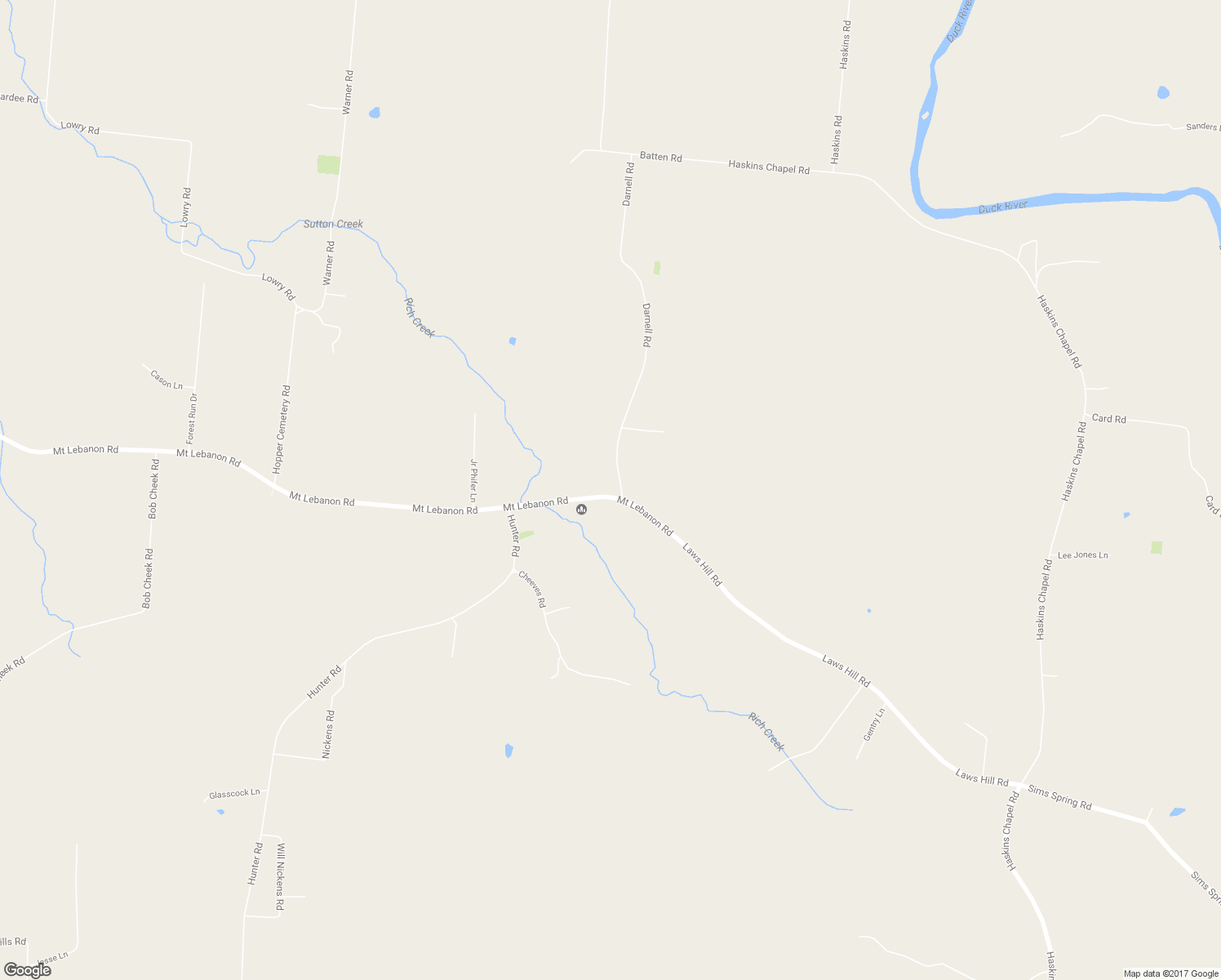 map of restaurants, bars, coffee shops, grocery stores, and more near 2520 Darnell Road in Lewisburg