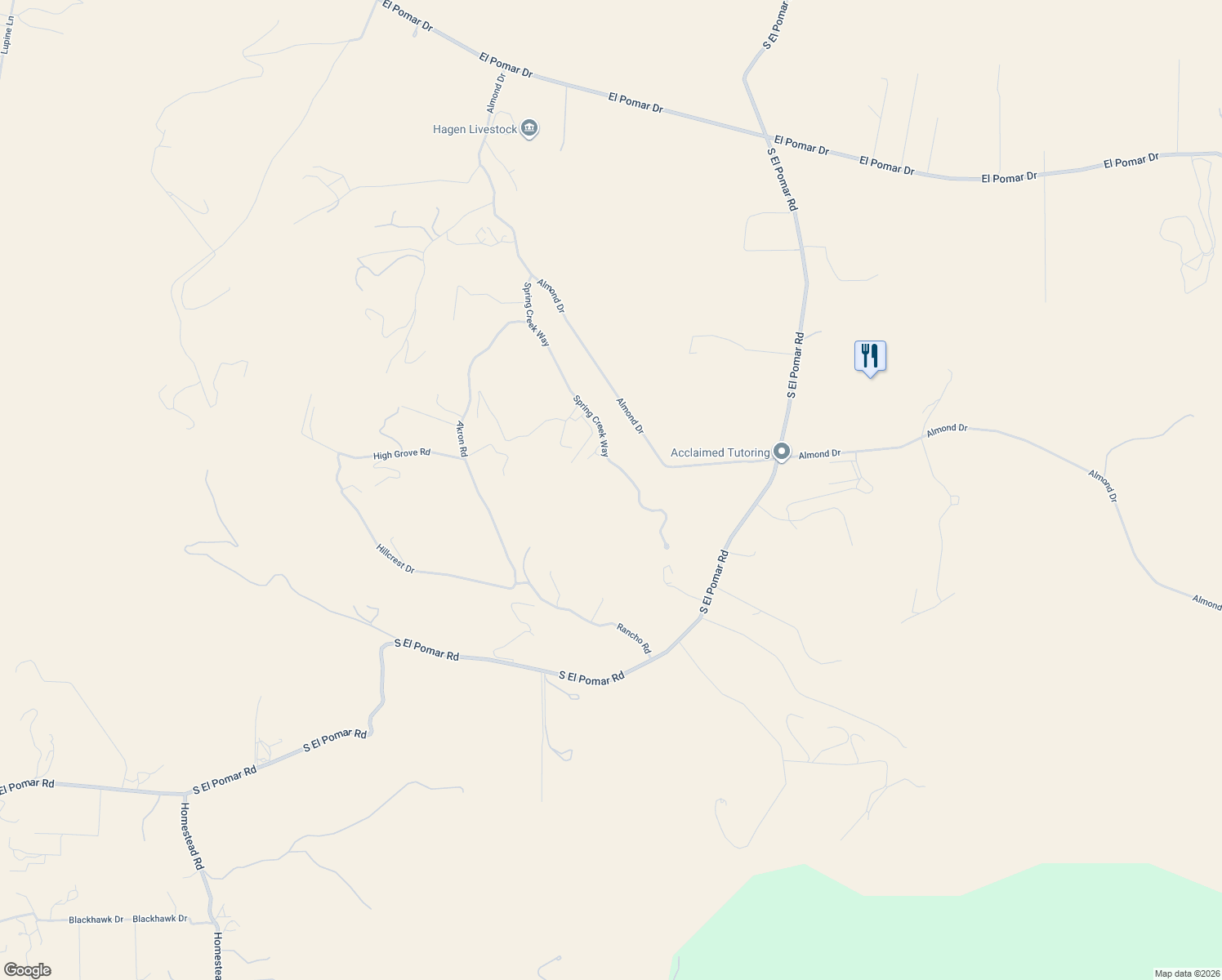 map of restaurants, bars, coffee shops, grocery stores, and more near 825 Spring Creek Way in Templeton