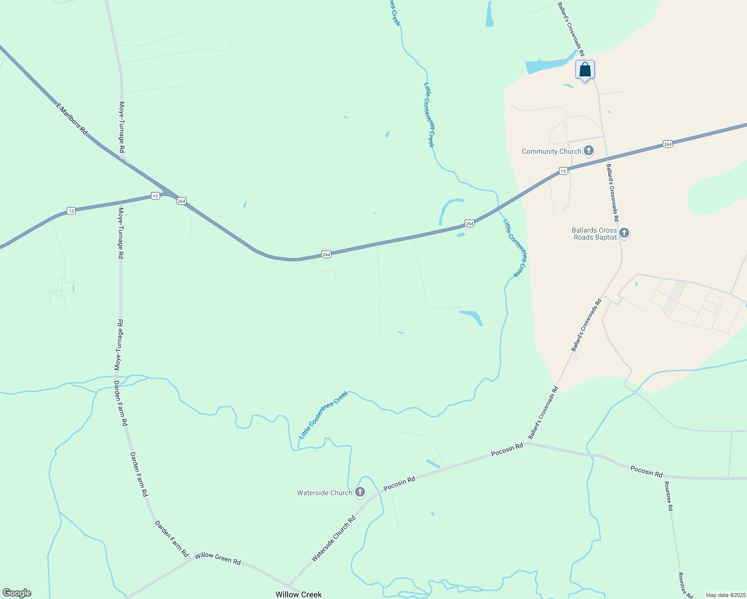 map of restaurants, bars, coffee shops, grocery stores, and more near 3722 Eversmith Ln in Farmville