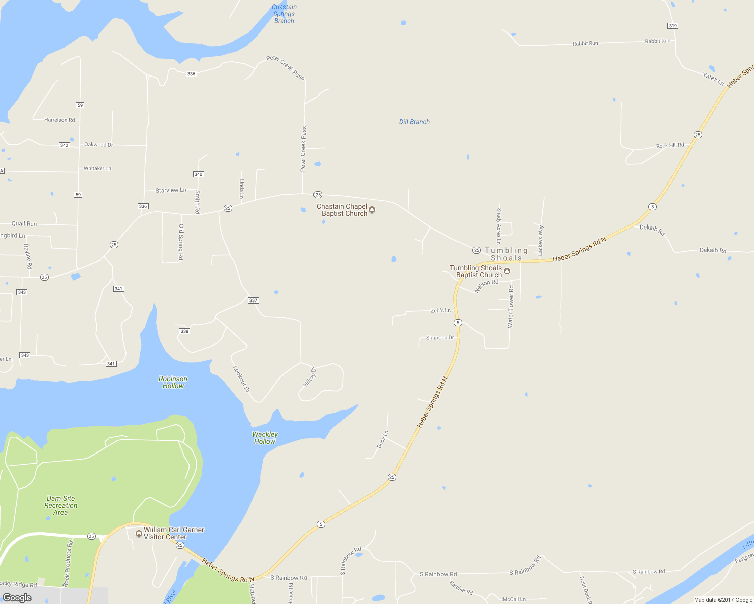 map of restaurants, bars, coffee shops, grocery stores, and more near in Tumbling Shoals