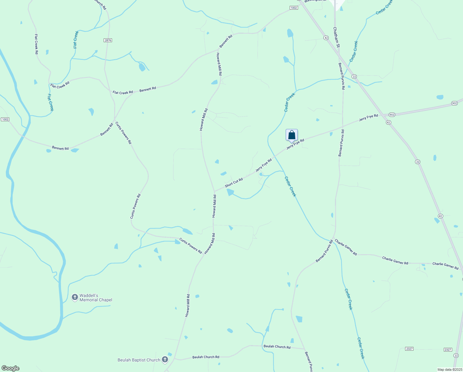map of restaurants, bars, coffee shops, grocery stores, and more near 6627 Short Cut Road in Bennett