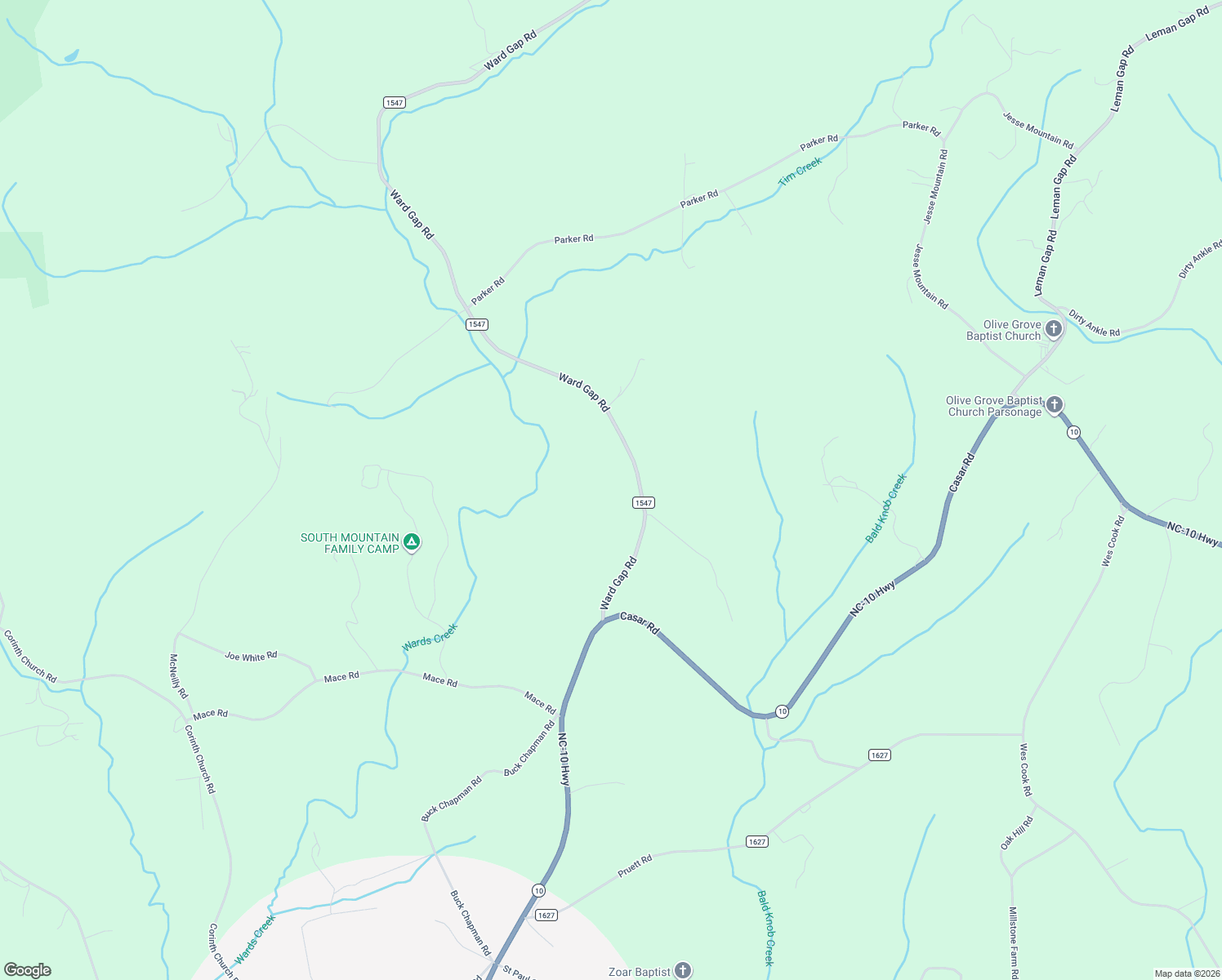 map of restaurants, bars, coffee shops, grocery stores, and more near 6145 Ward Gap Road in Casar