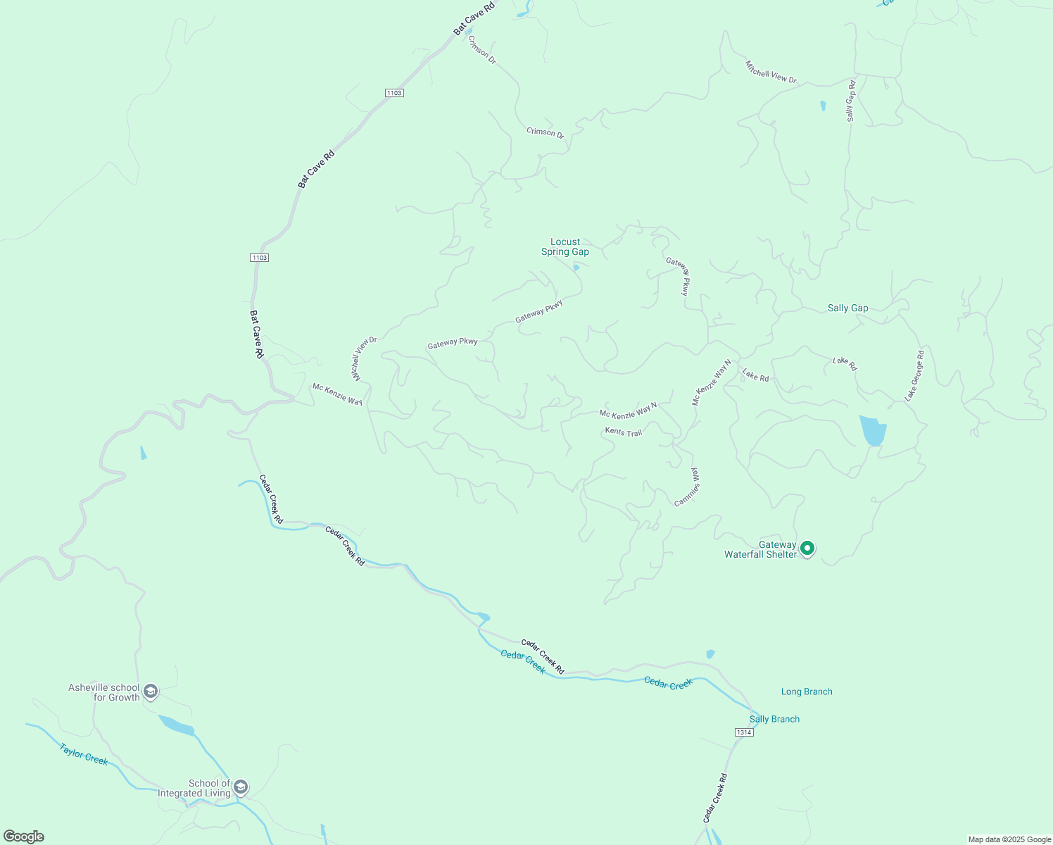 map of restaurants, bars, coffee shops, grocery stores, and more near 62 Skyline Drive in Old Fort