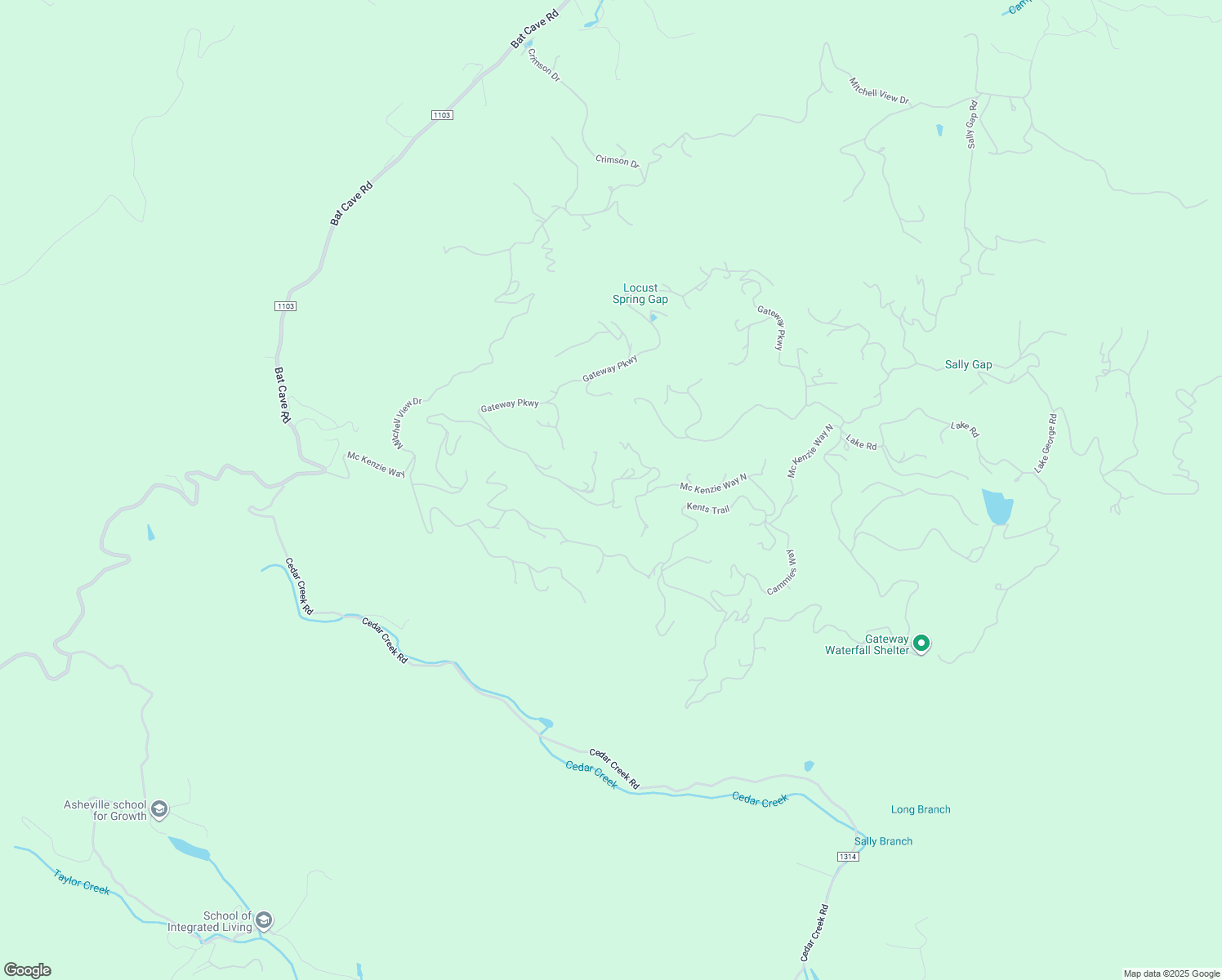 map of restaurants, bars, coffee shops, grocery stores, and more near 62 Skyline Drive in Old Fort