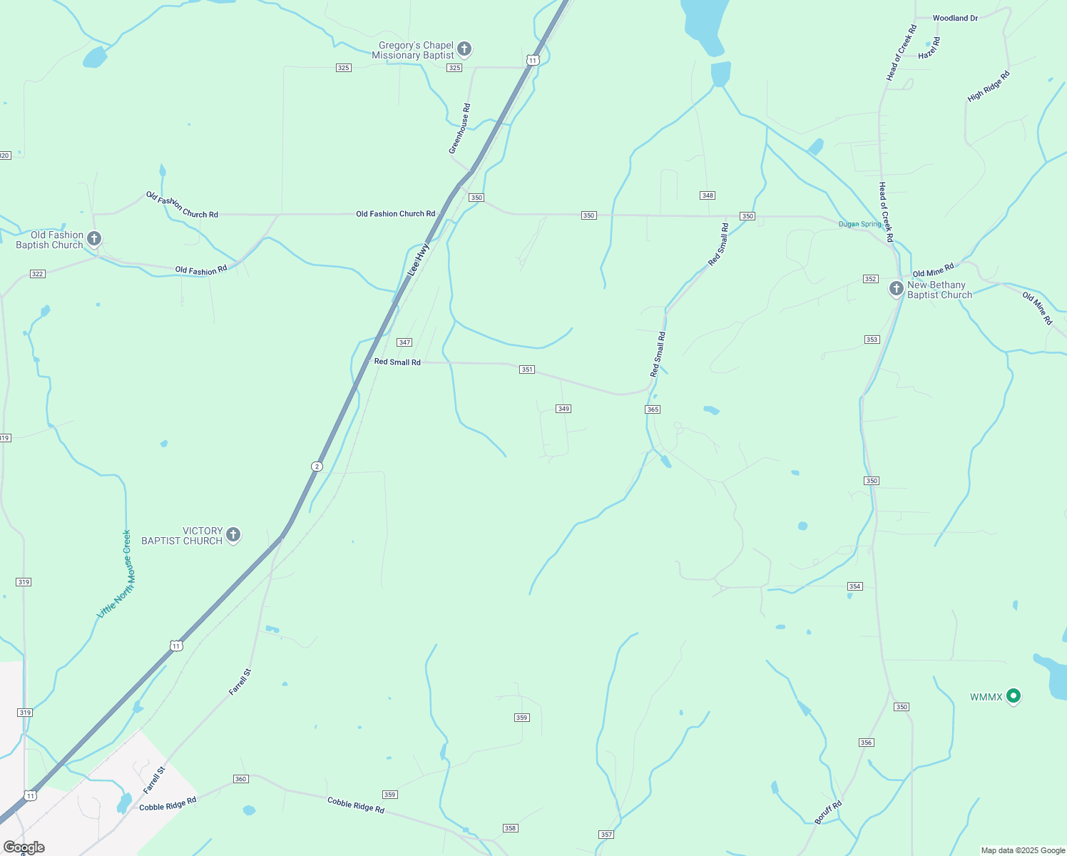 map of restaurants, bars, coffee shops, grocery stores, and more near 197 County Road 349 in Sweetwater