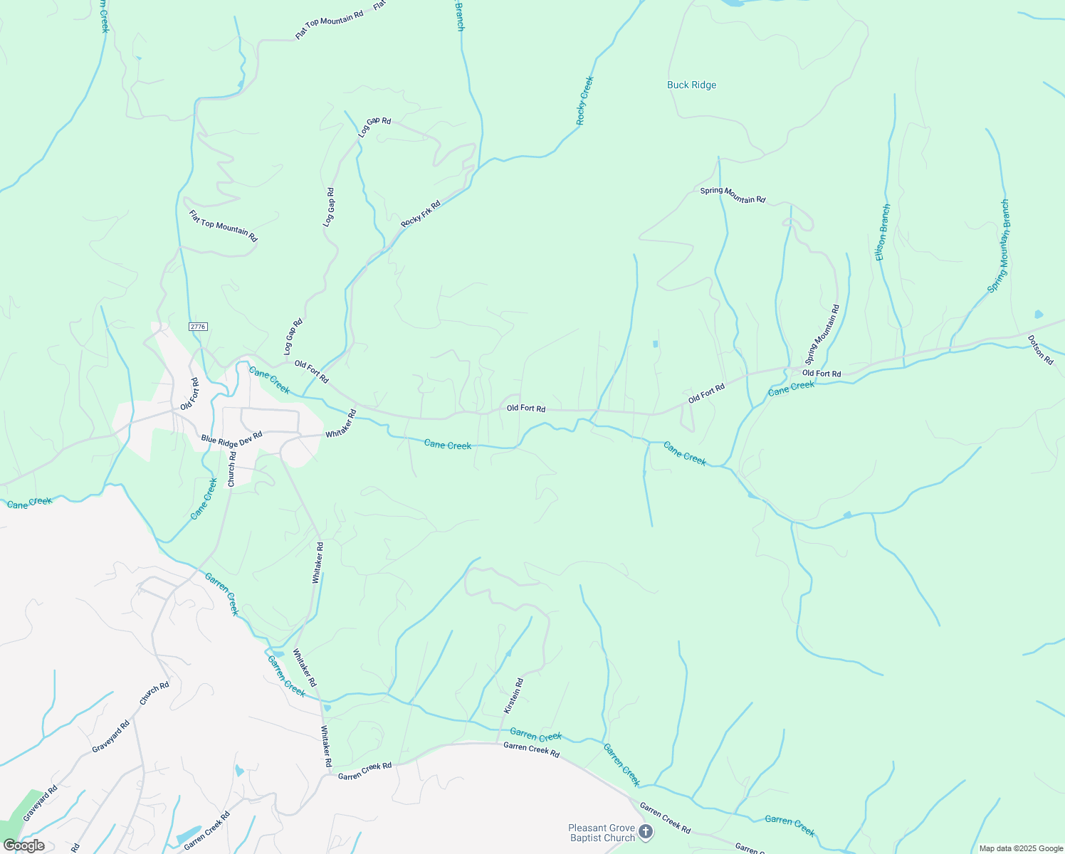 map of restaurants, bars, coffee shops, grocery stores, and more near Old Fort Road in Fairview