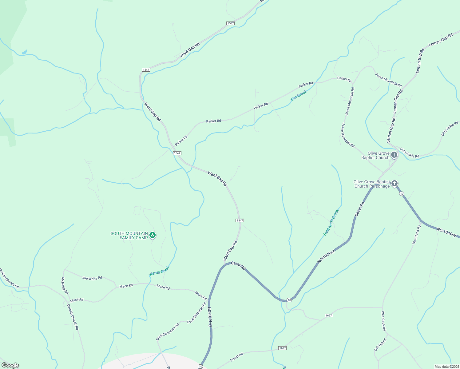 map of restaurants, bars, coffee shops, grocery stores, and more near 6202 Ward Gap Road in Casar