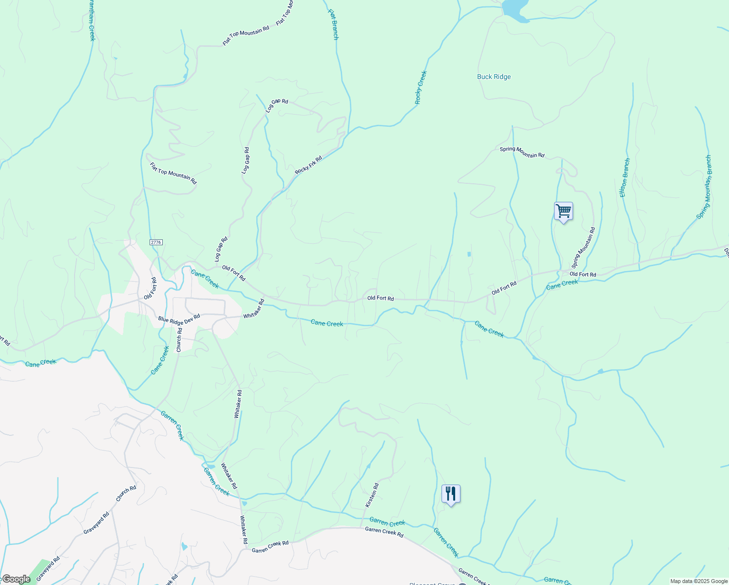 map of restaurants, bars, coffee shops, grocery stores, and more near 952 Old Fort Road in Fairview