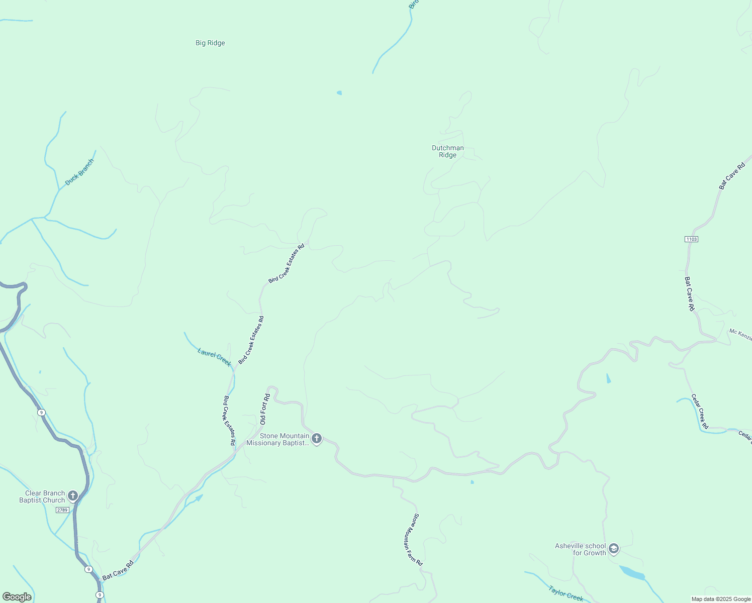 map of restaurants, bars, coffee shops, grocery stores, and more near Major Mountain Road in Black Mountain