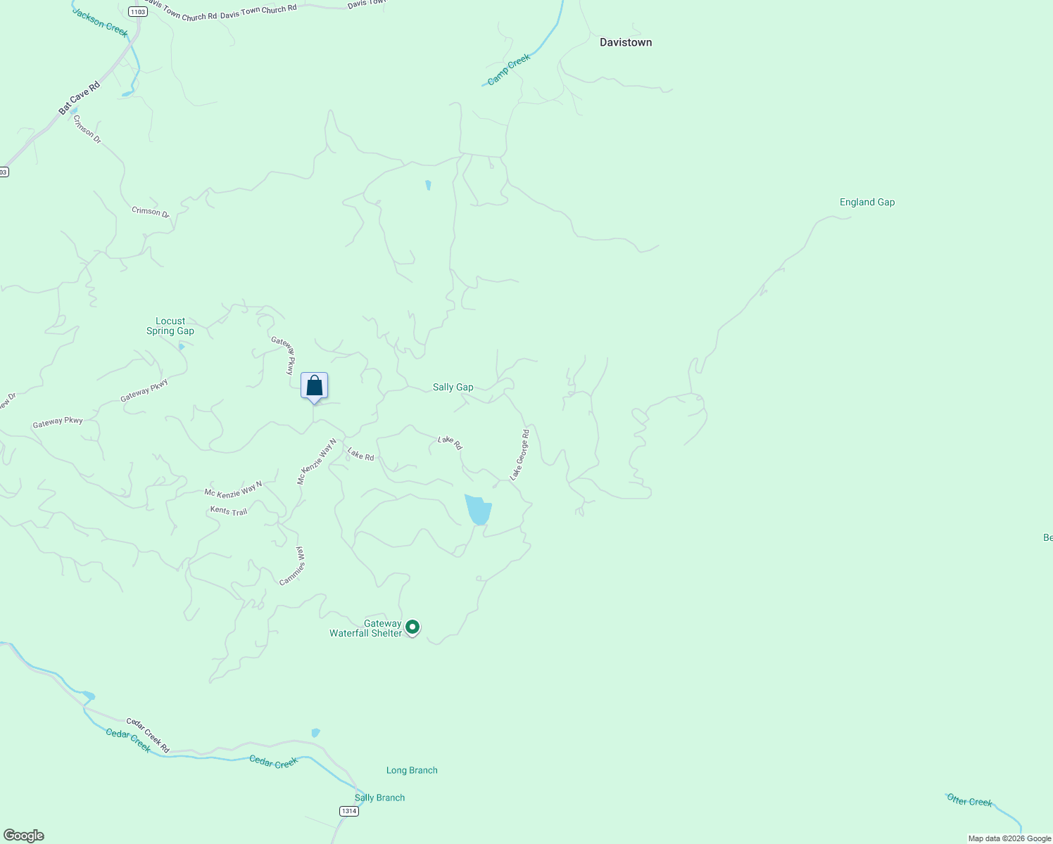 map of restaurants, bars, coffee shops, grocery stores, and more near in Davistown