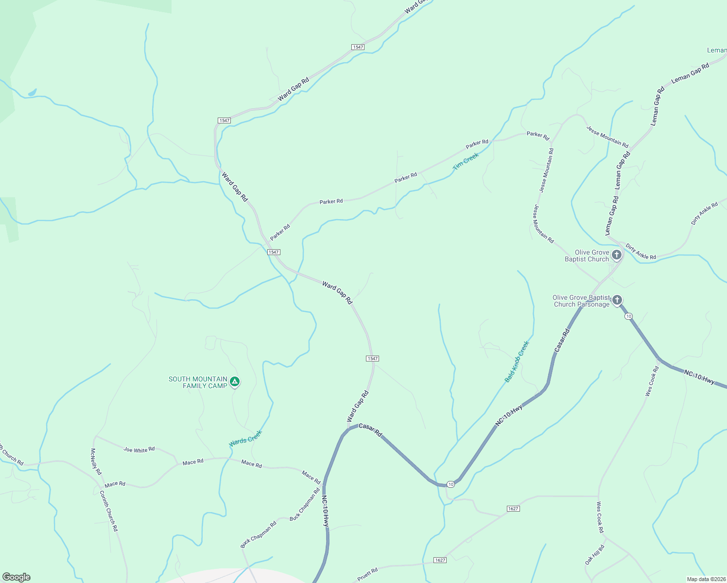 map of restaurants, bars, coffee shops, grocery stores, and more near 6202 Ward Gap Road in Casar