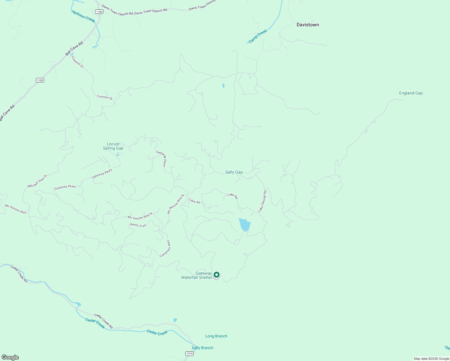 map of restaurants, bars, coffee shops, grocery stores, and more near 100 Wolf Pen Road in Old Fort