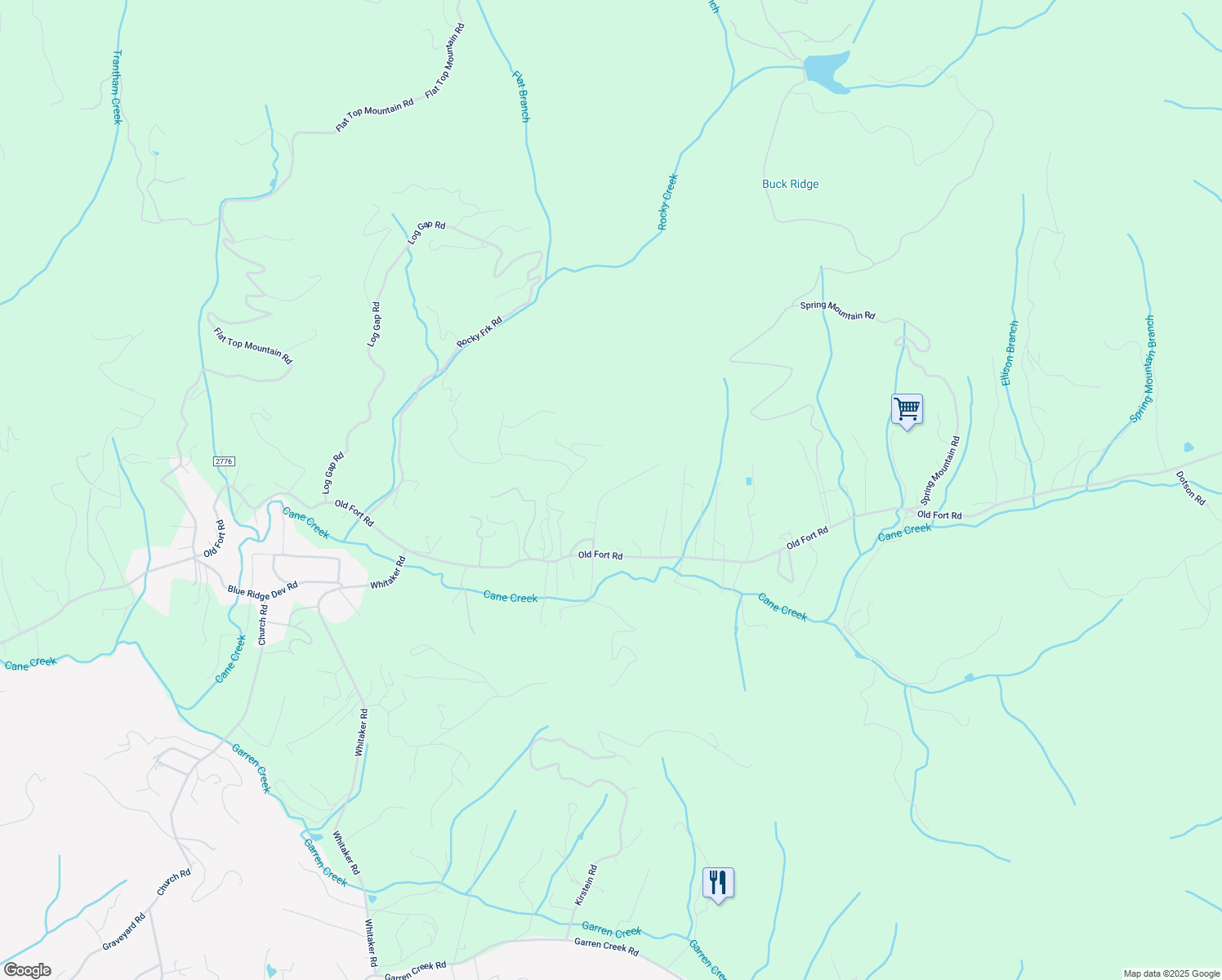map of restaurants, bars, coffee shops, grocery stores, and more near Weldon Way in Fairview