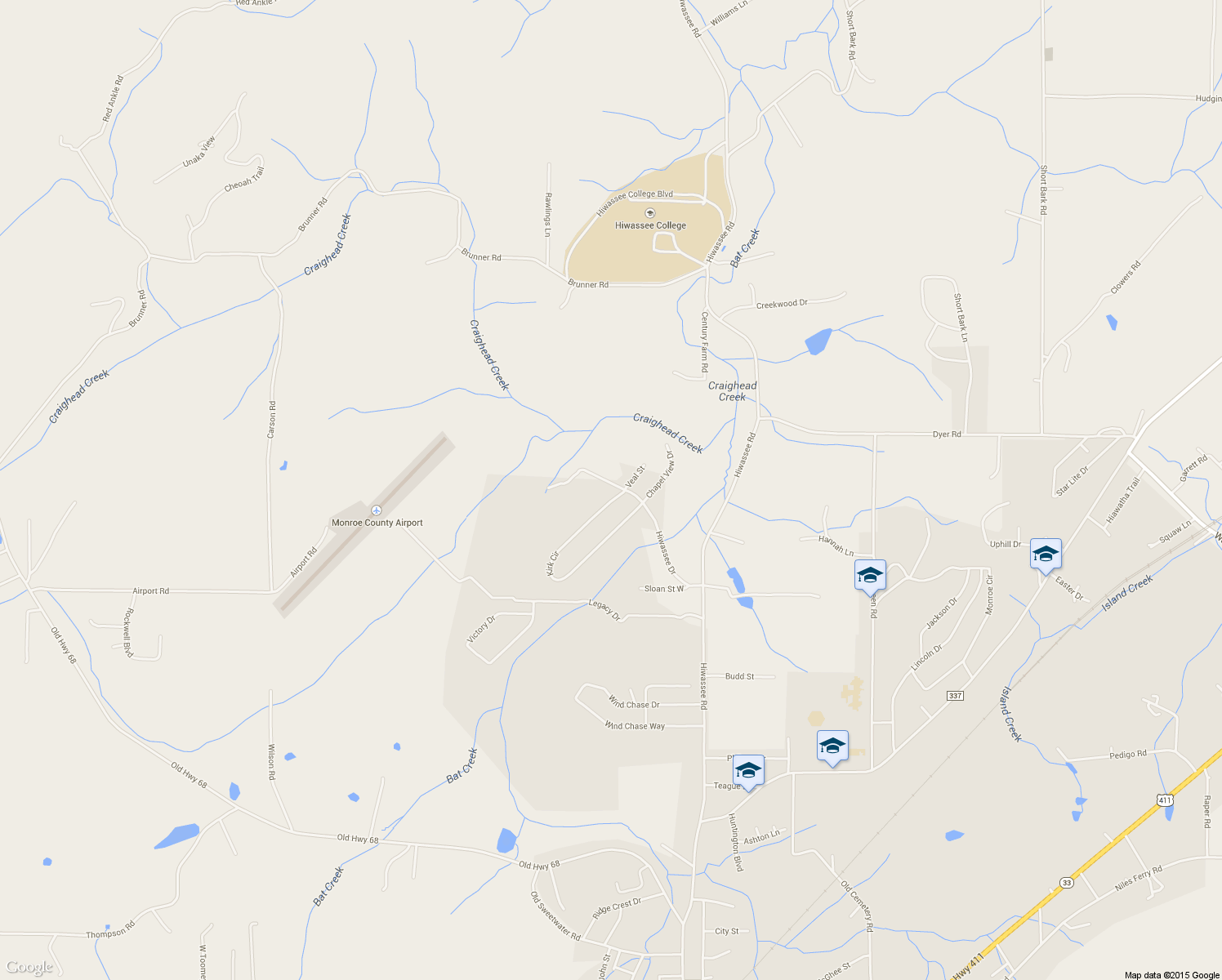 map of restaurants, bars, coffee shops, grocery stores, and more near 101 Chinquapin Lane in Madisonville