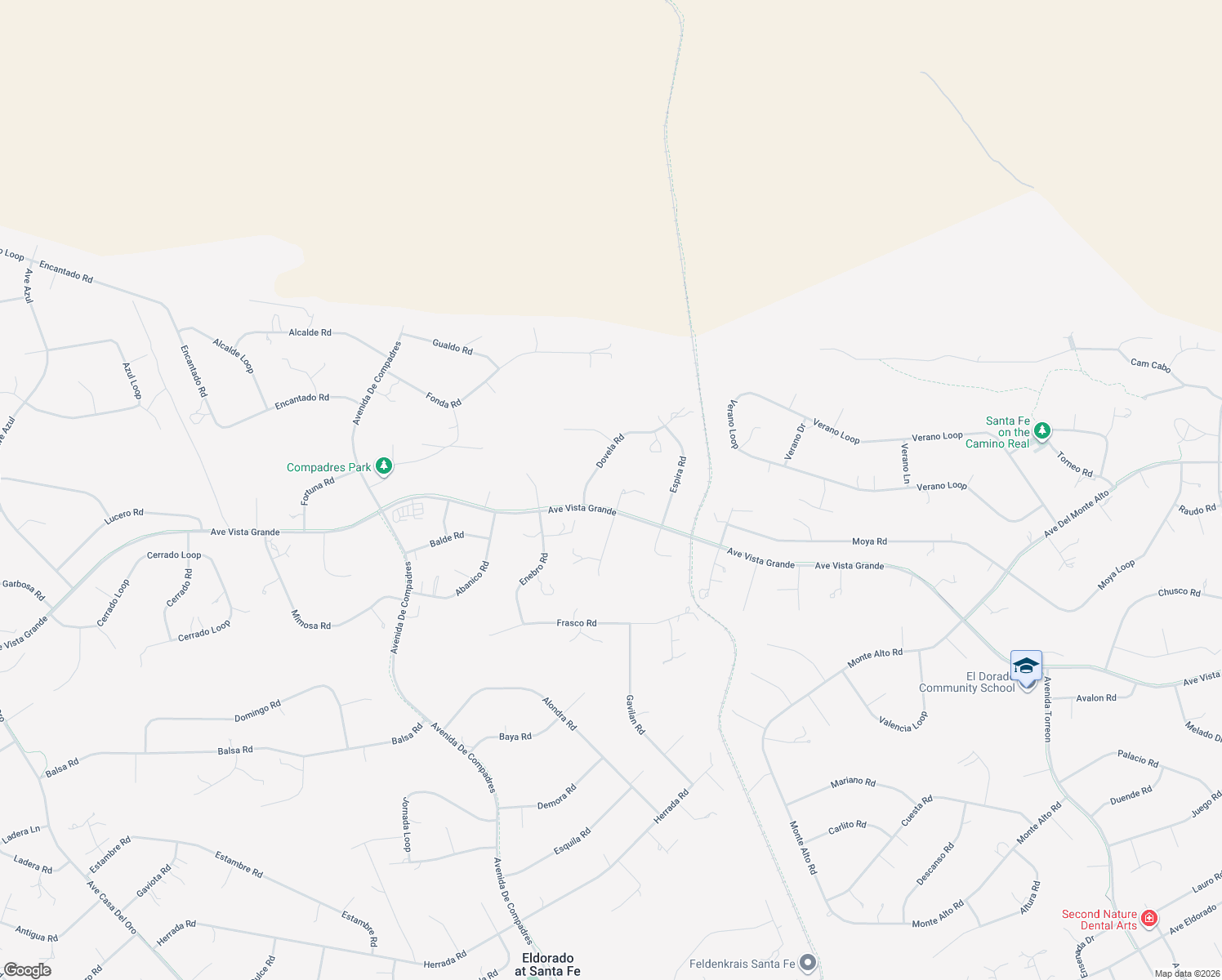 map of restaurants, bars, coffee shops, grocery stores, and more near 2 Asta Terrace in Santa Fe