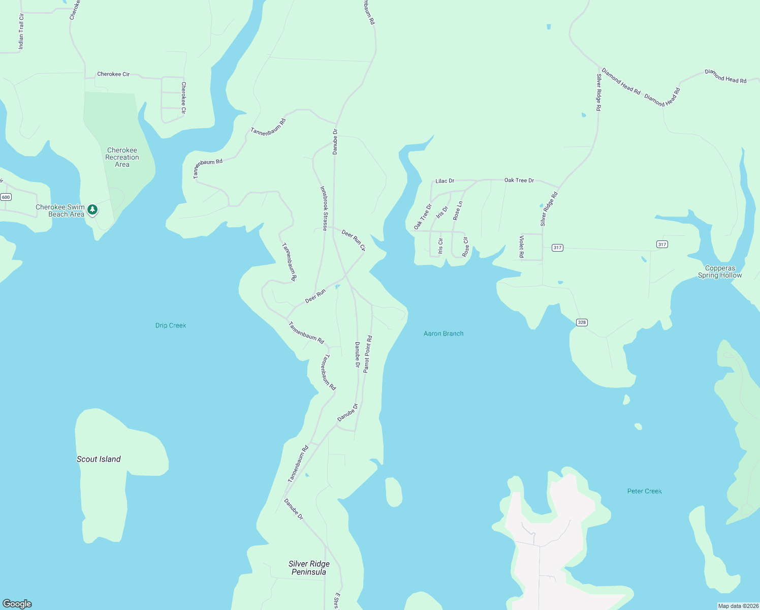 map of restaurants, bars, coffee shops, grocery stores, and more near 99 Parrot Point Road in Drasco