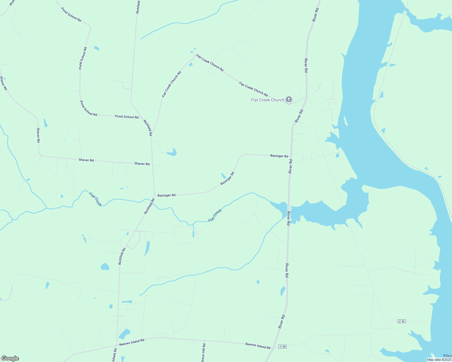 map of restaurants, bars, coffee shops, grocery stores, and more near Basinger Road in Richfield