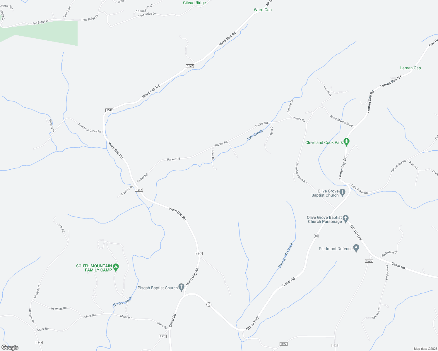 map of restaurants, bars, coffee shops, grocery stores, and more near 123 Kona Drive in Casar