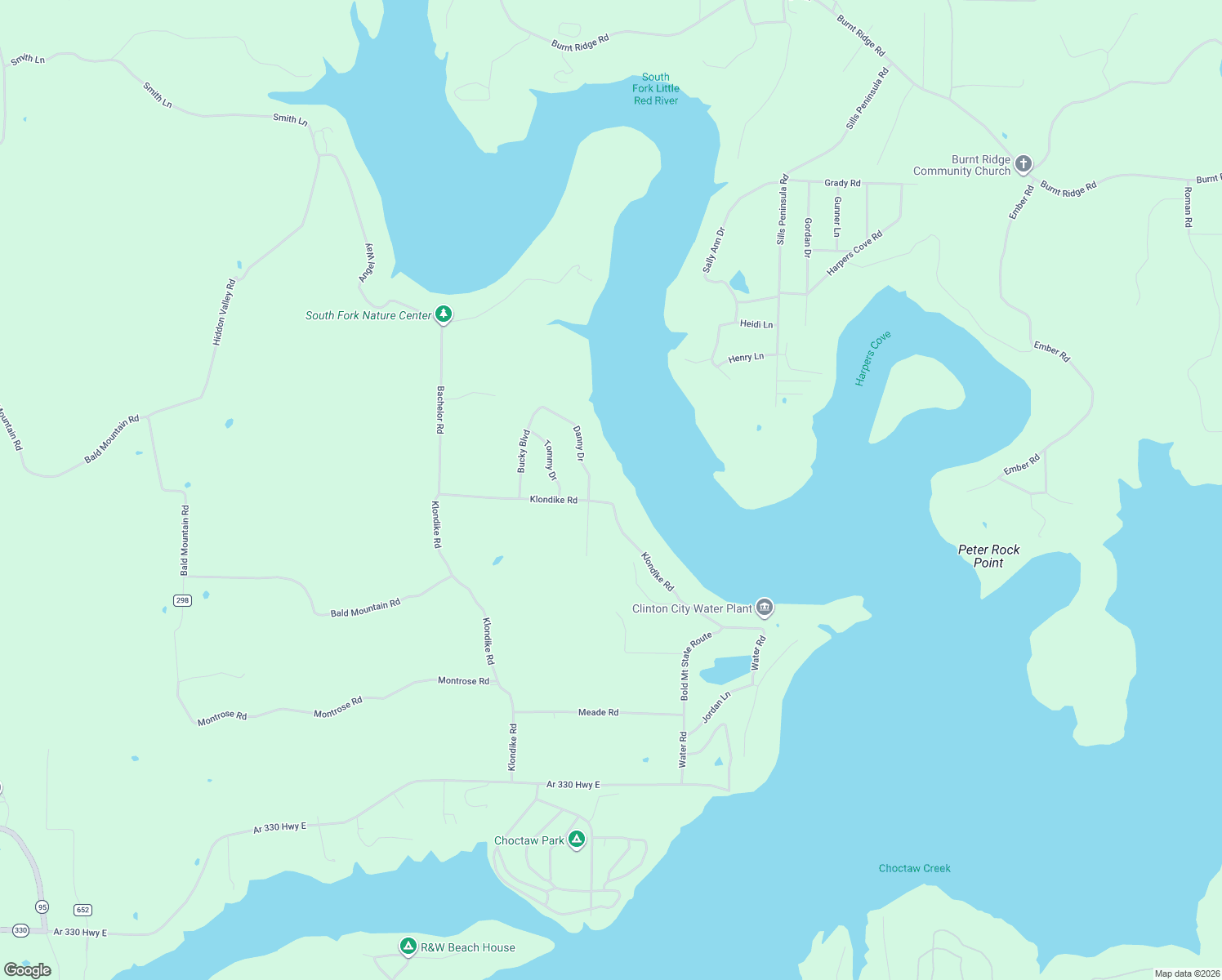map of restaurants, bars, coffee shops, grocery stores, and more near 1525 Klondike Road in Clinton