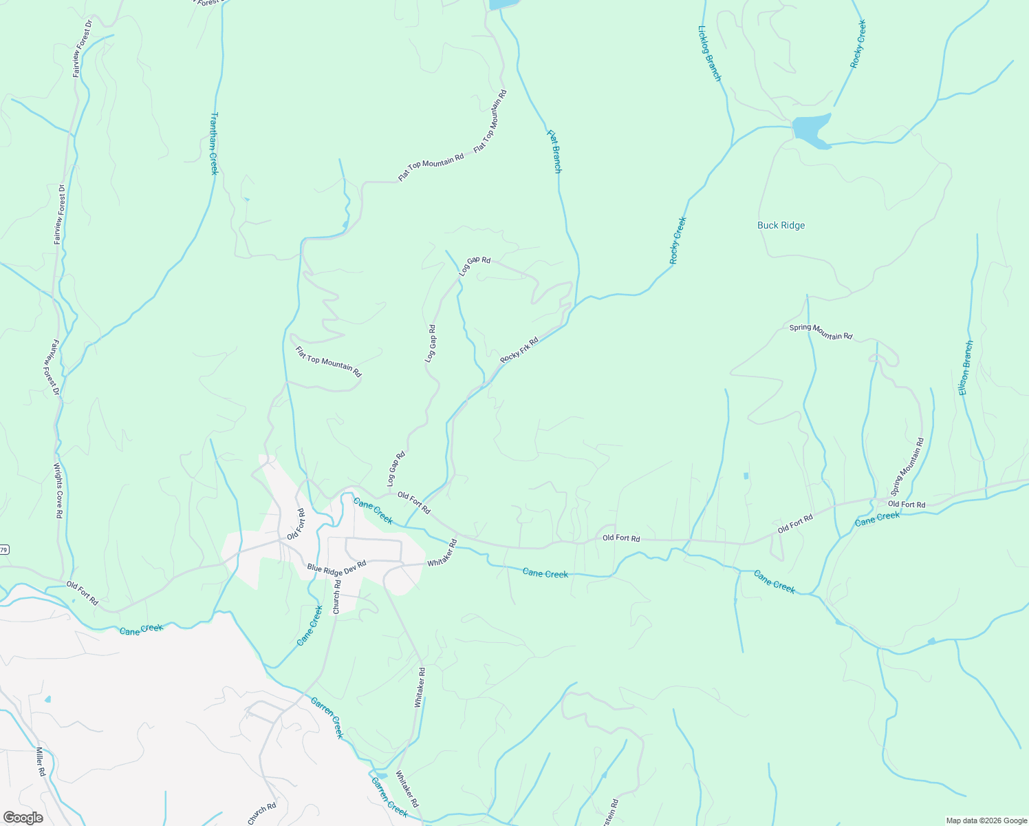 map of restaurants, bars, coffee shops, grocery stores, and more near 80 Buck Ridge Road in Fairview