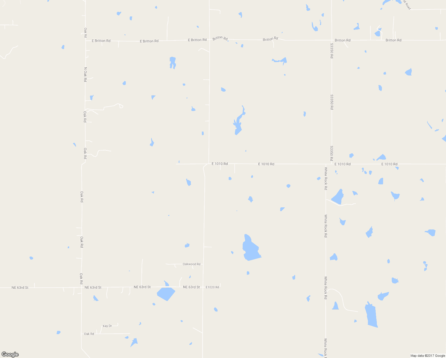 map of restaurants, bars, coffee shops, grocery stores, and more near 334121 East 1010 Road in Harrah