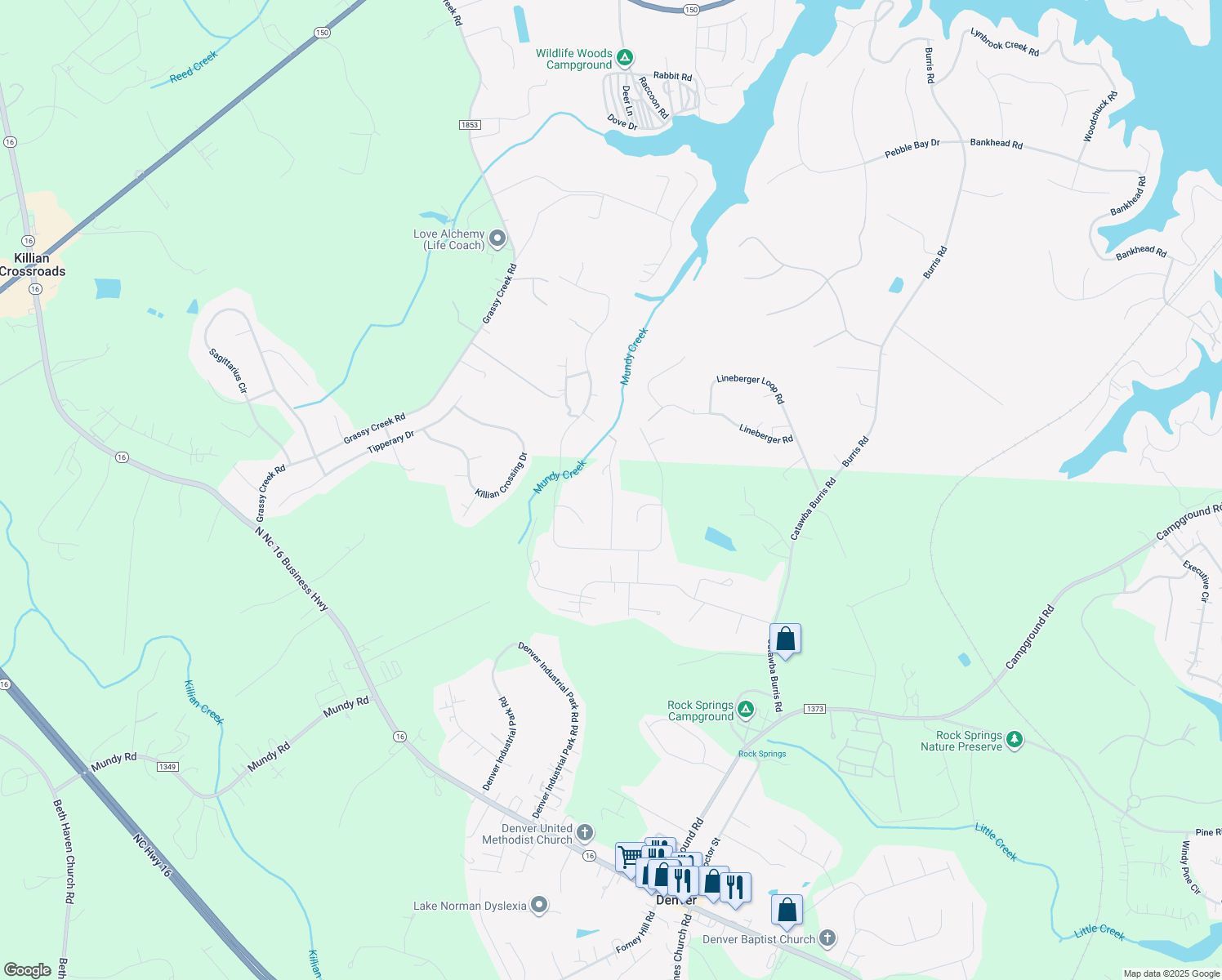map of restaurants, bars, coffee shops, grocery stores, and more near 4519 Buoy Lane in Denver