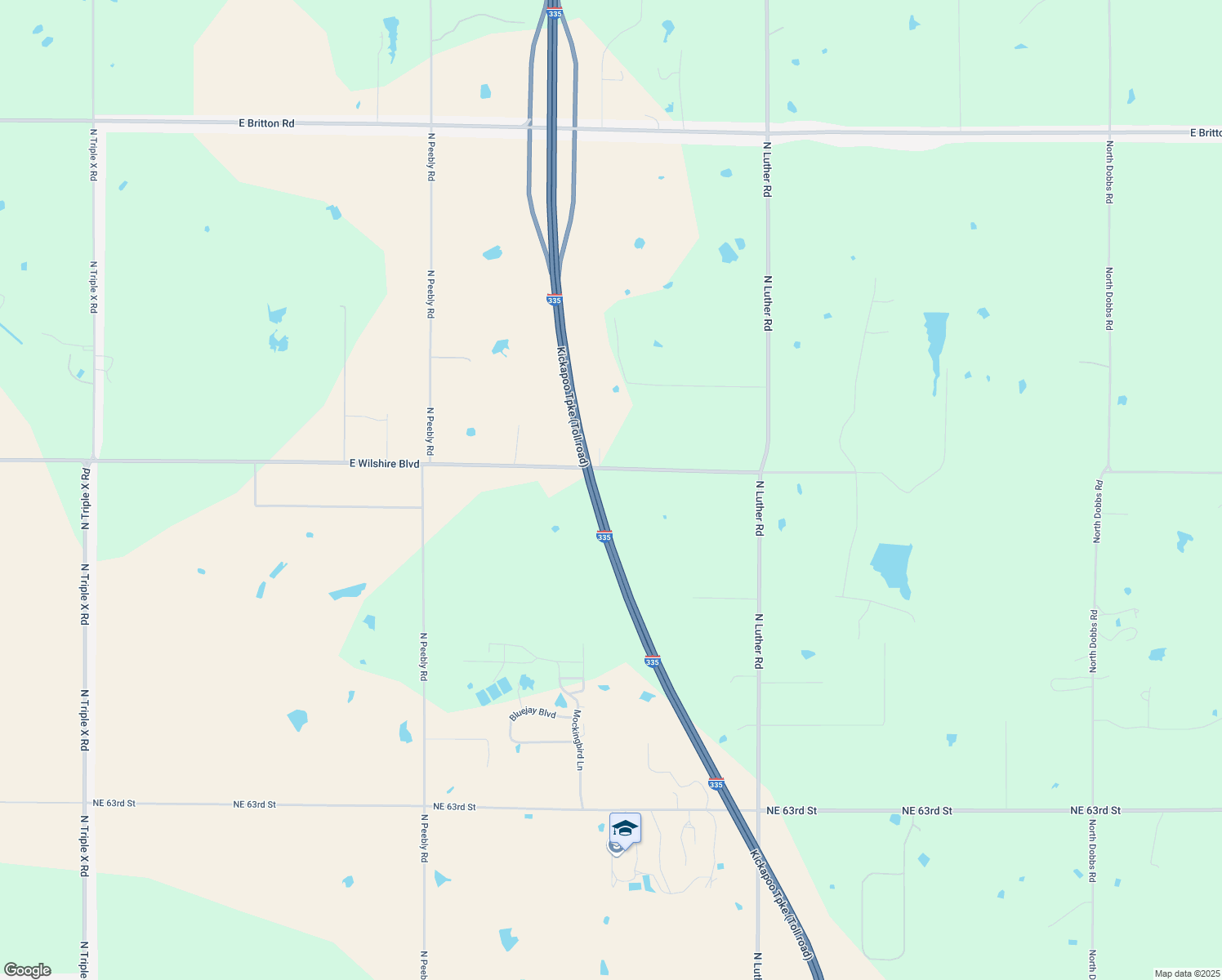 map of restaurants, bars, coffee shops, grocery stores, and more near 18600 East Wilshire Boulevard in Jones