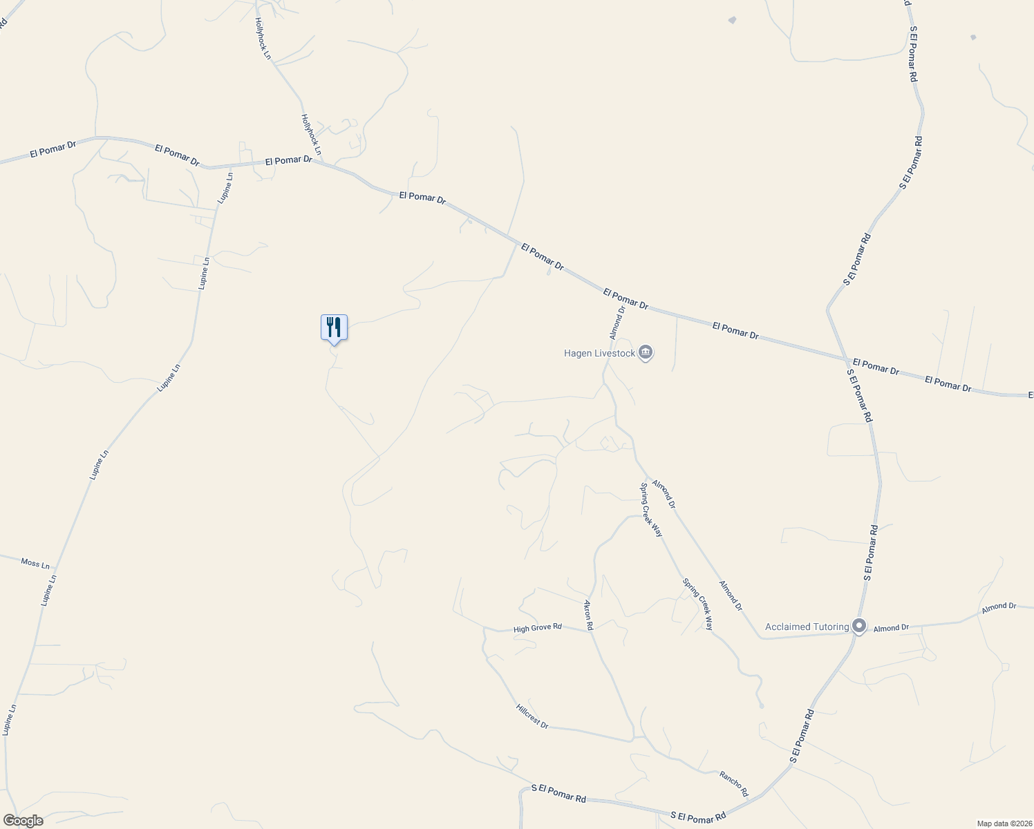 map of restaurants, bars, coffee shops, grocery stores, and more near 580 Venice Road in Templeton