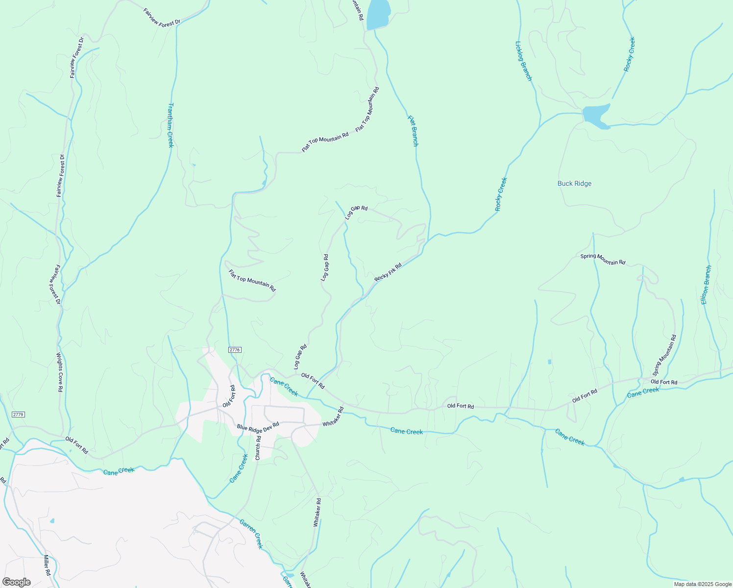 map of restaurants, bars, coffee shops, grocery stores, and more near Rocky Fork Road in Buncombe County