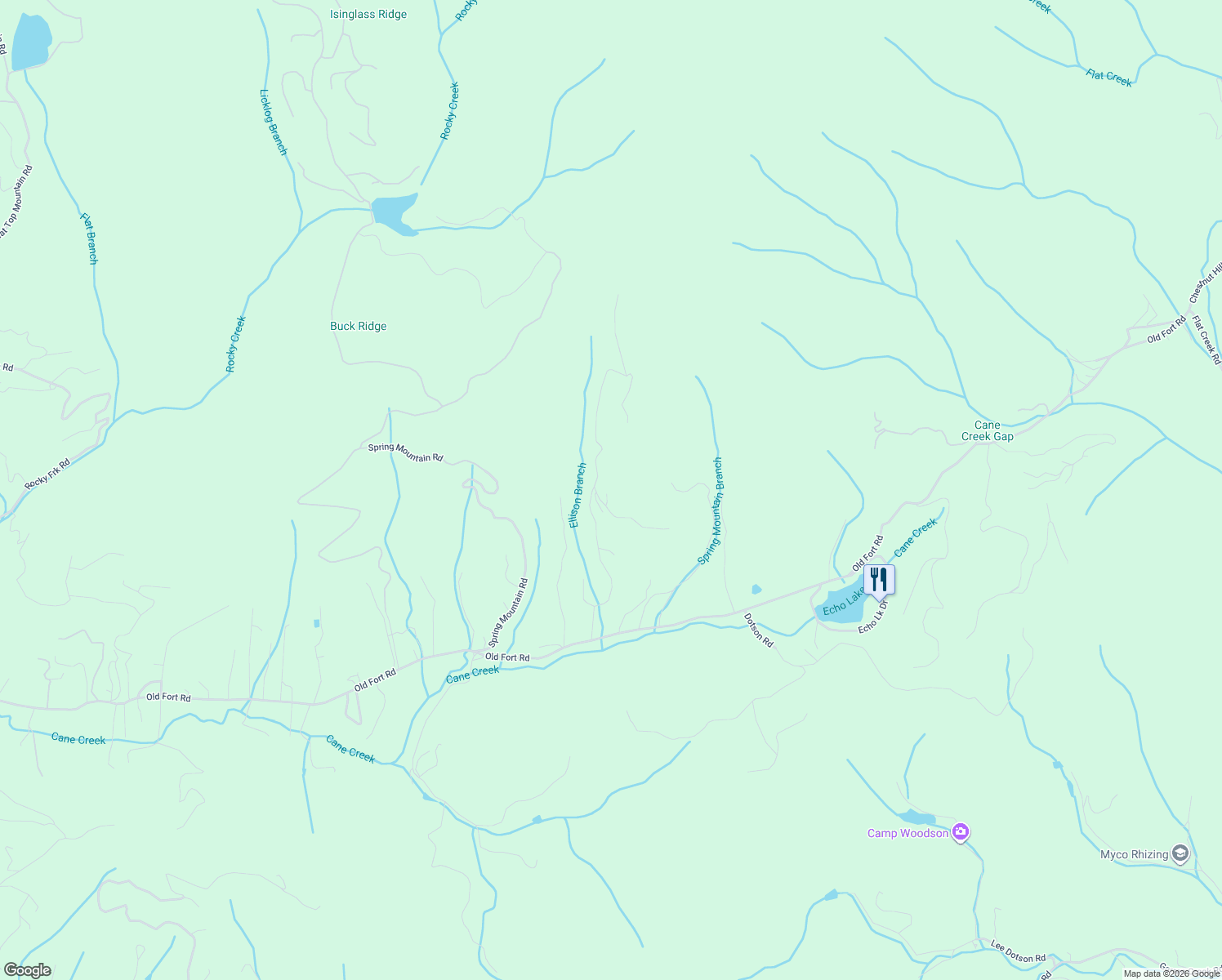 map of restaurants, bars, coffee shops, grocery stores, and more near 57 Bear Trail in Fairview