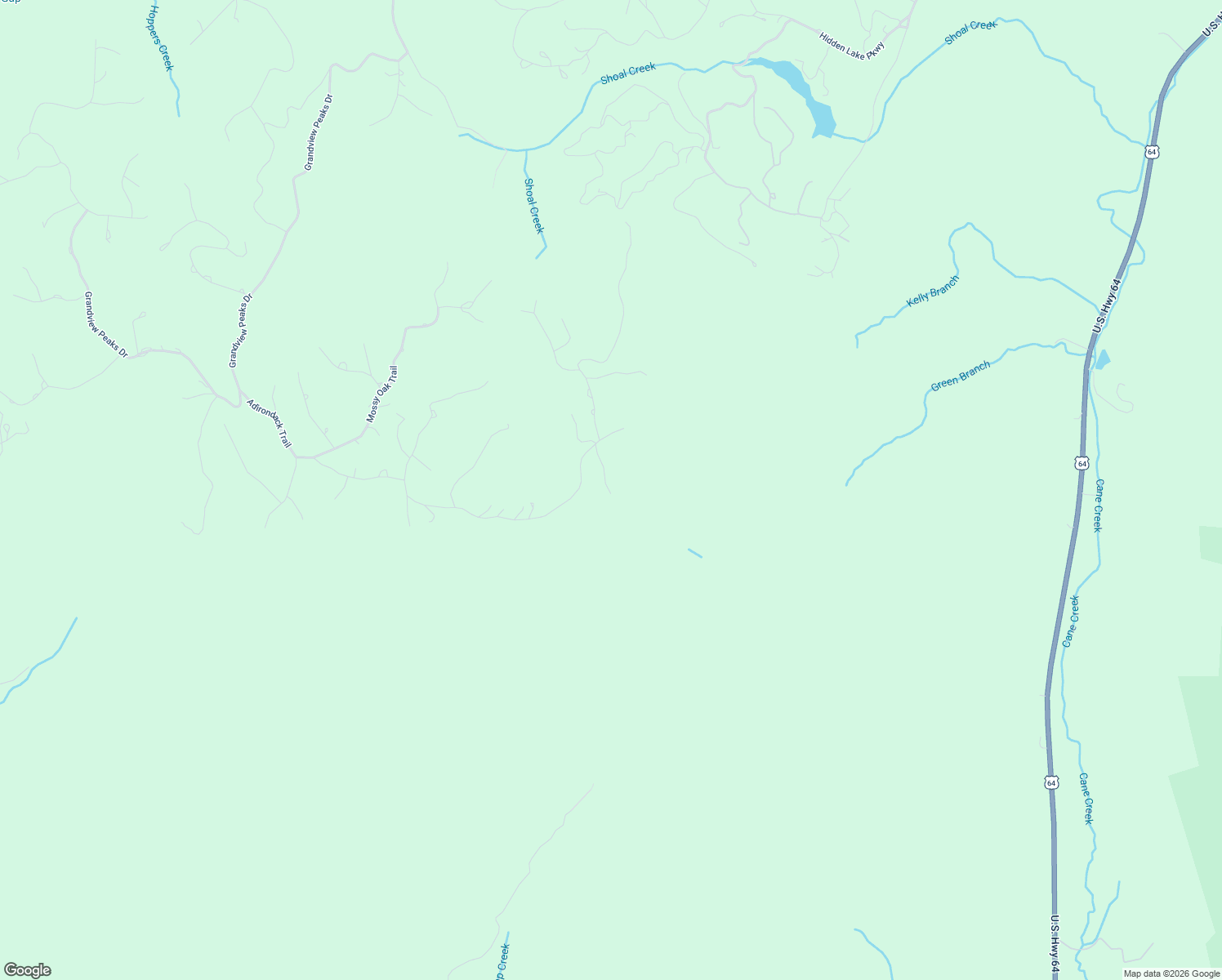 map of restaurants, bars, coffee shops, grocery stores, and more near 26 Linncove Trail in Nebo