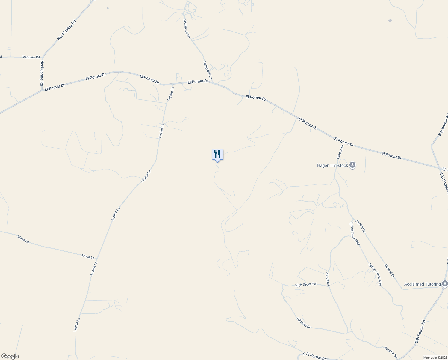 map of restaurants, bars, coffee shops, grocery stores, and more near 705 Sequoia Lane in Templeton