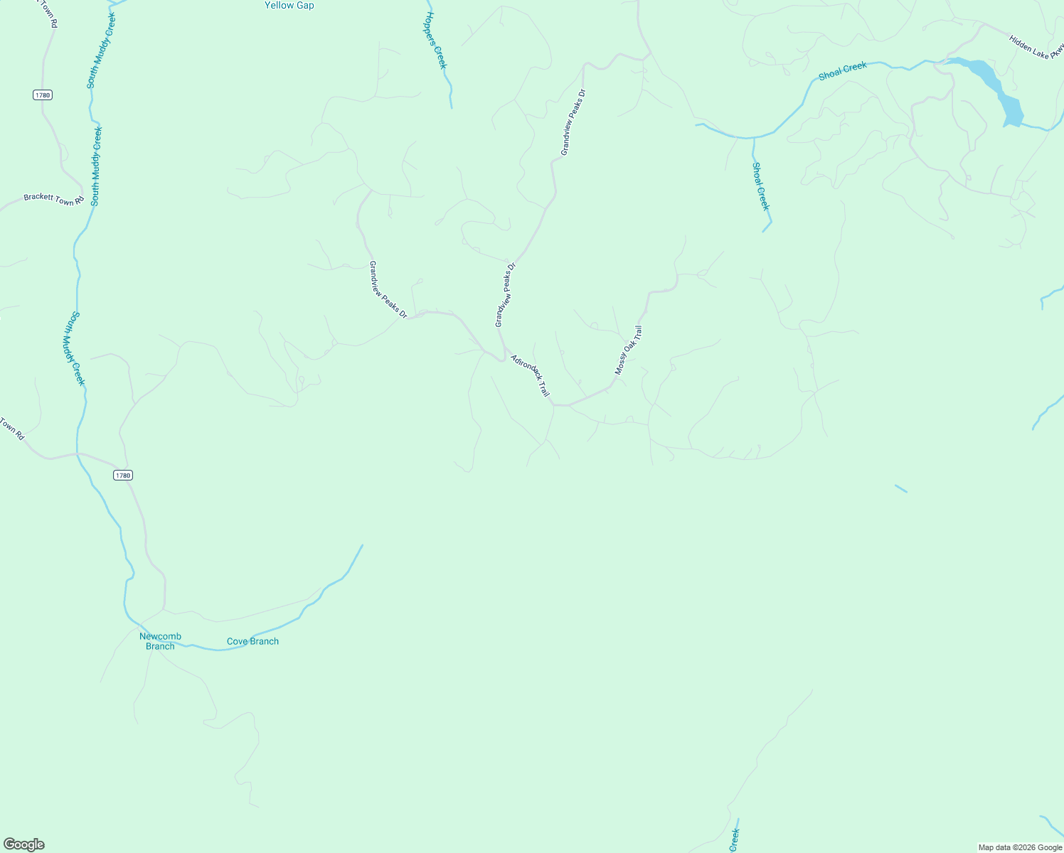map of restaurants, bars, coffee shops, grocery stores, and more near 108 Woodgate Trail in Nebo