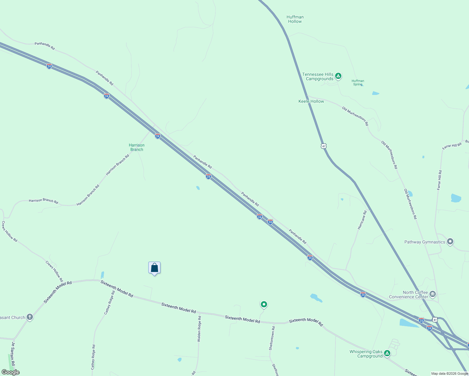 map of restaurants, bars, coffee shops, grocery stores, and more near 1696 Panhandle Rd in Wartrace
