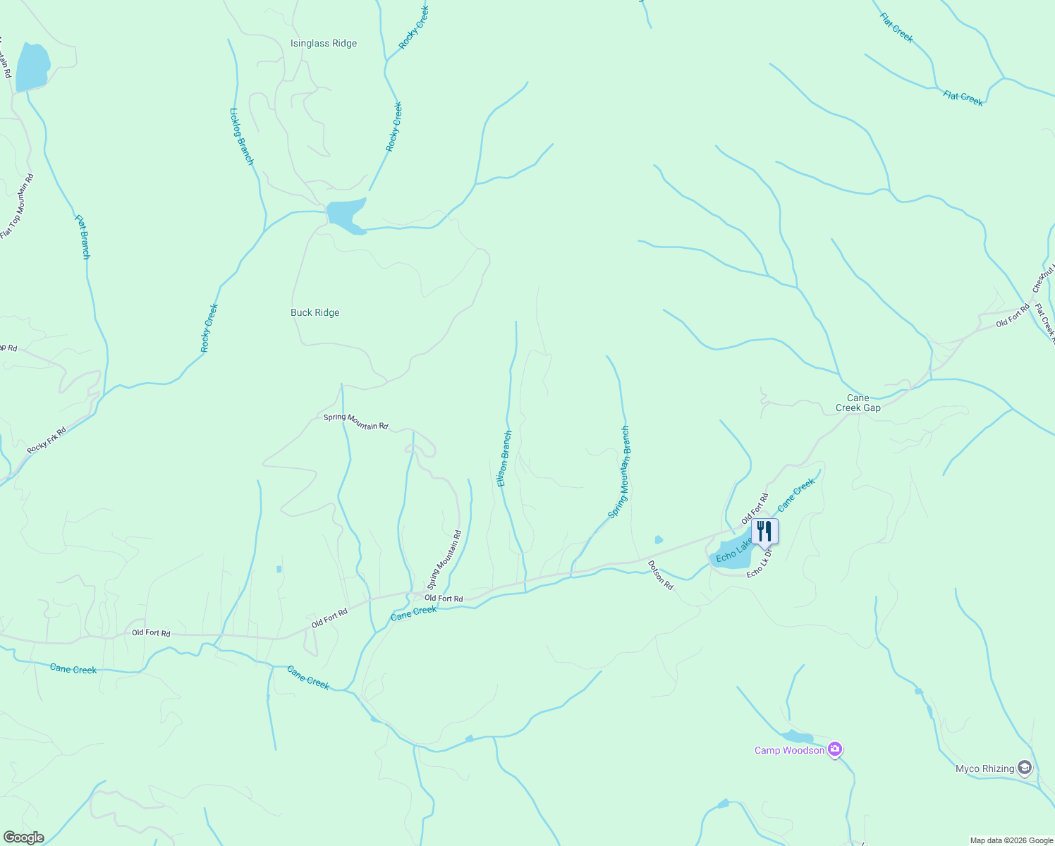 map of restaurants, bars, coffee shops, grocery stores, and more near 57 Bear Trail in Fairview