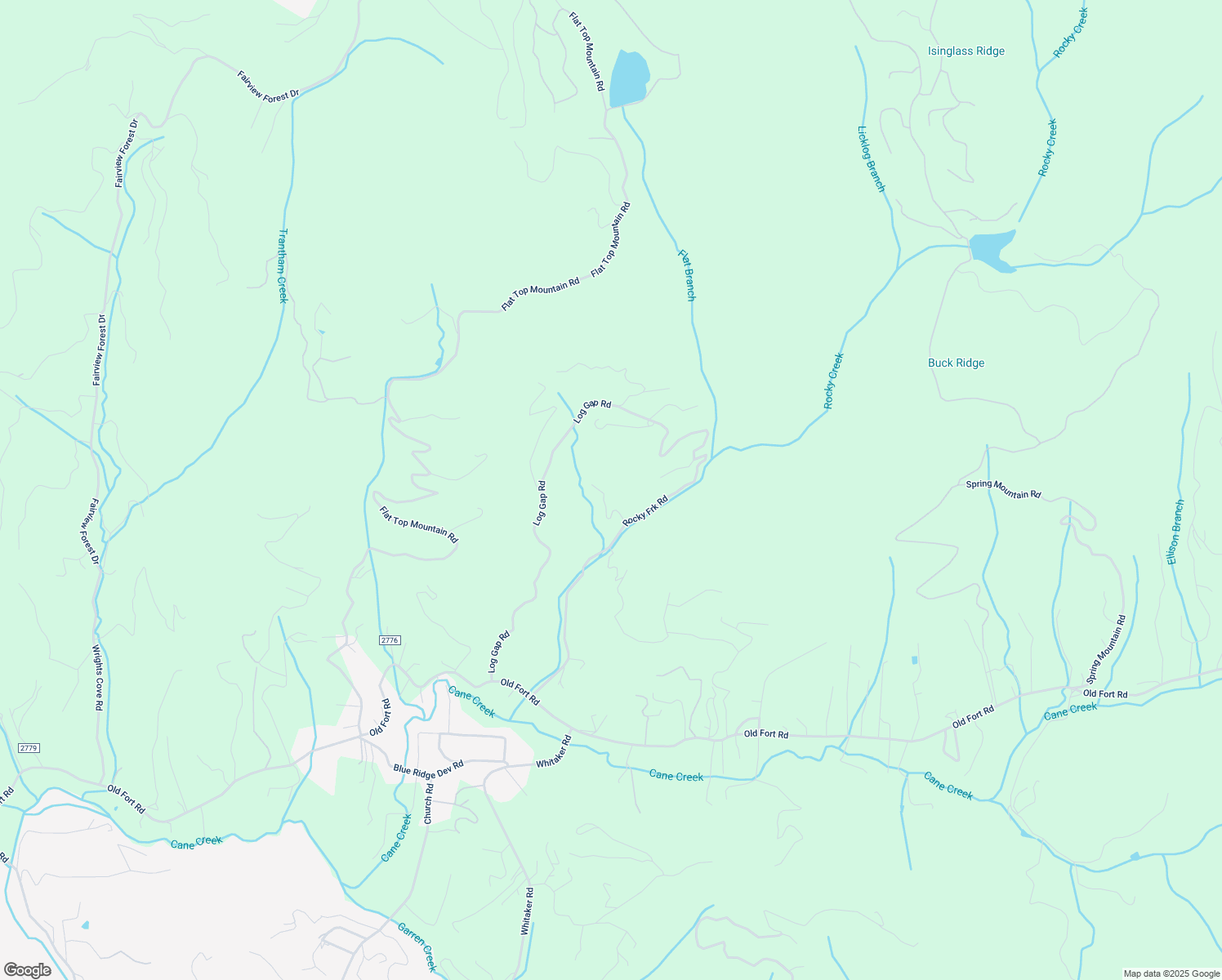 map of restaurants, bars, coffee shops, grocery stores, and more near Rocky Fork Road in Buncombe County