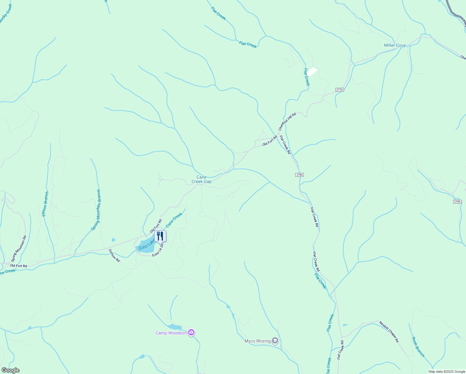 map of restaurants, bars, coffee shops, grocery stores, and more near 115 Davey Crockett Road in Fairview