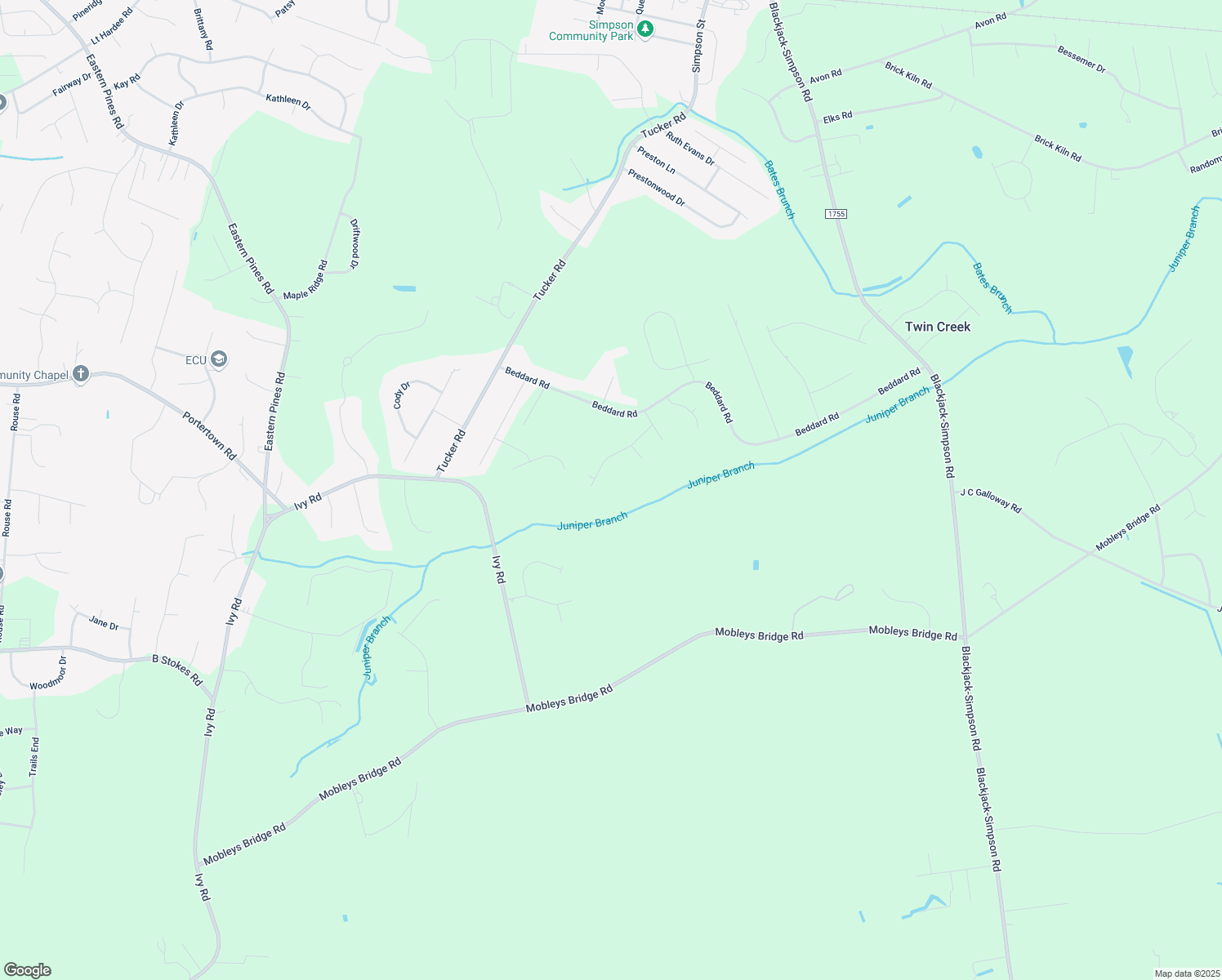 map of restaurants, bars, coffee shops, grocery stores, and more near 2907 Schooner Ln in Grimesland