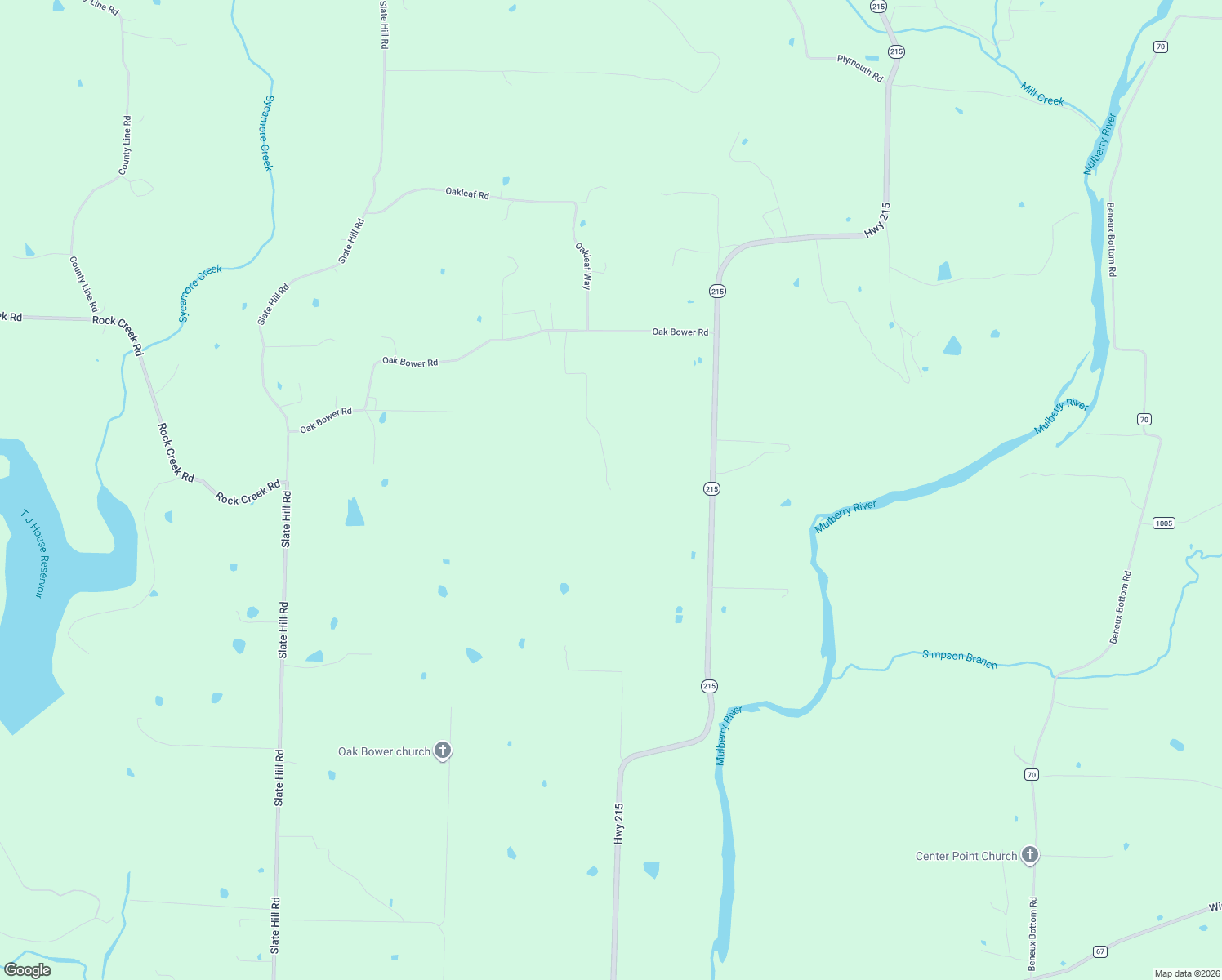 map of restaurants, bars, coffee shops, grocery stores, and more near 7518 Oakbower Lane in Mulberry