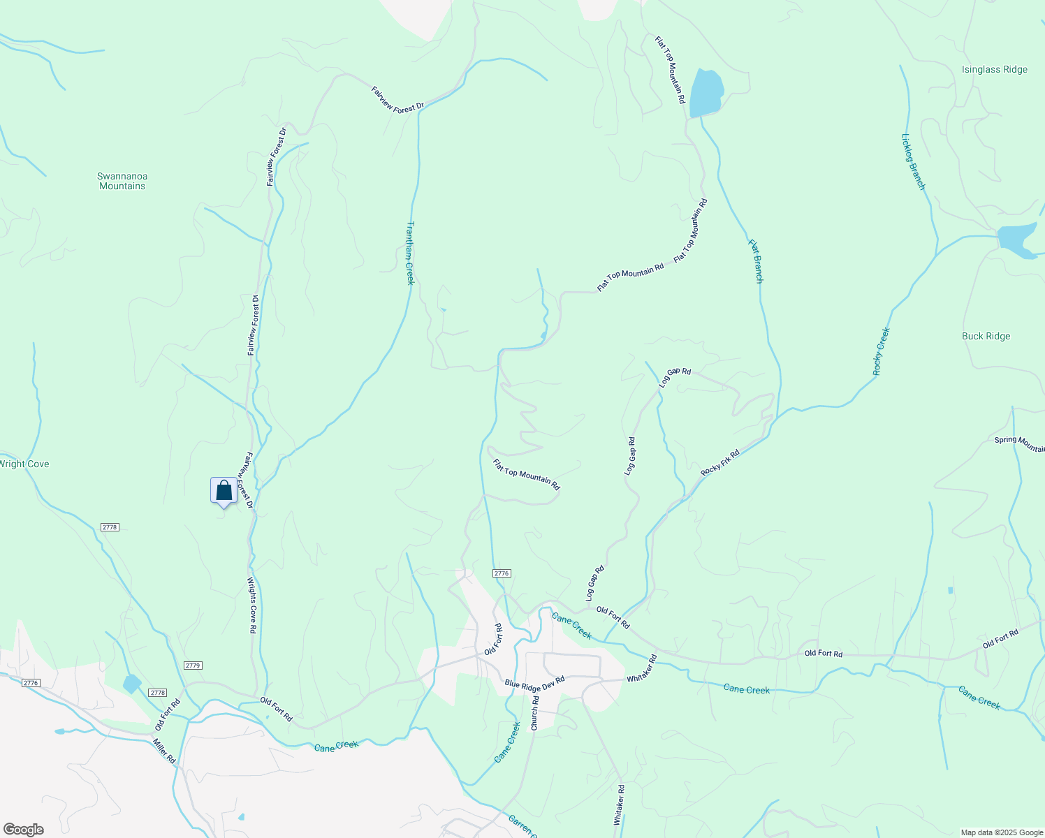 map of restaurants, bars, coffee shops, grocery stores, and more near 340 Flat Top Mountain Road in Fairview