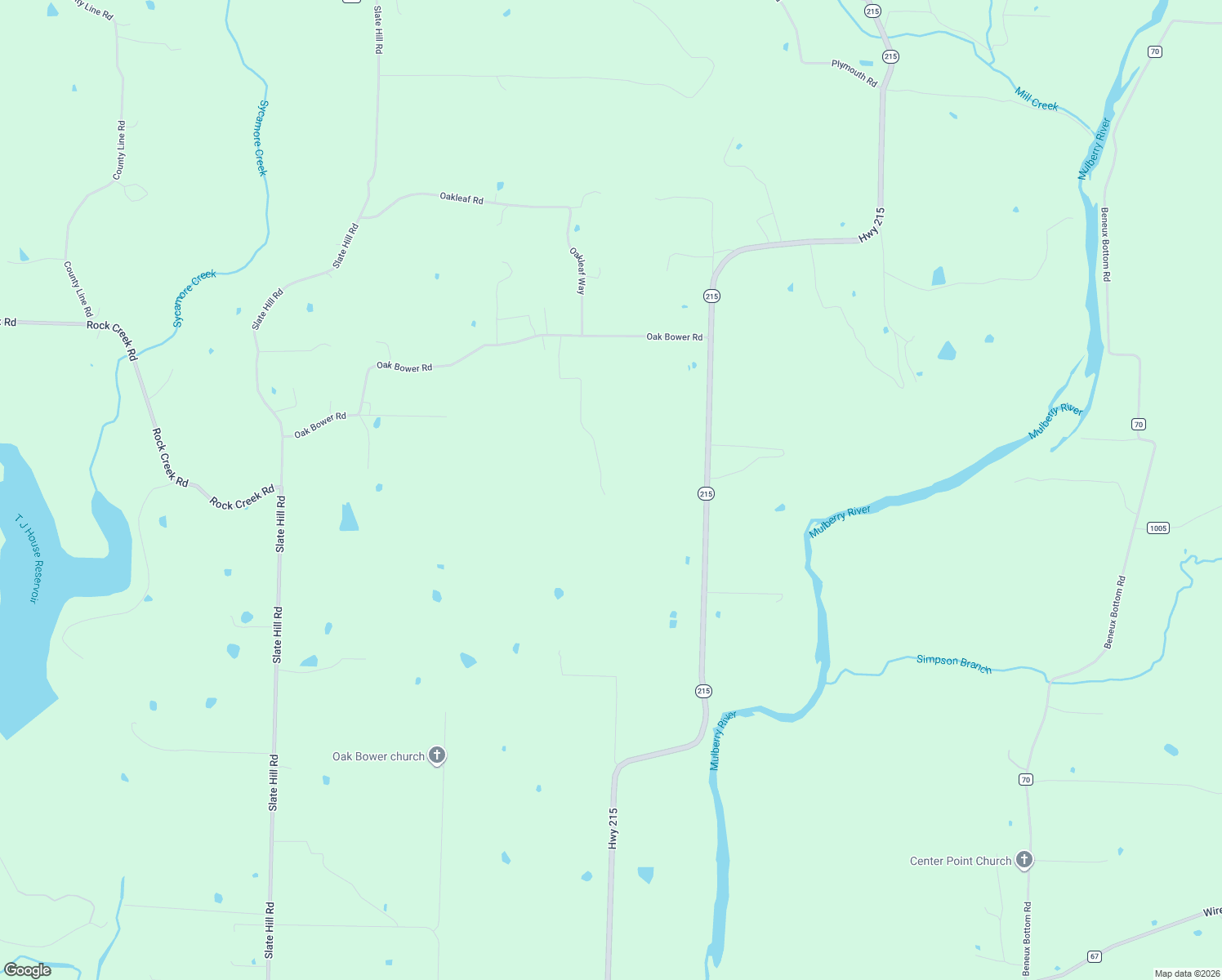 map of restaurants, bars, coffee shops, grocery stores, and more near 7518 Oakbower Lane in Mulberry